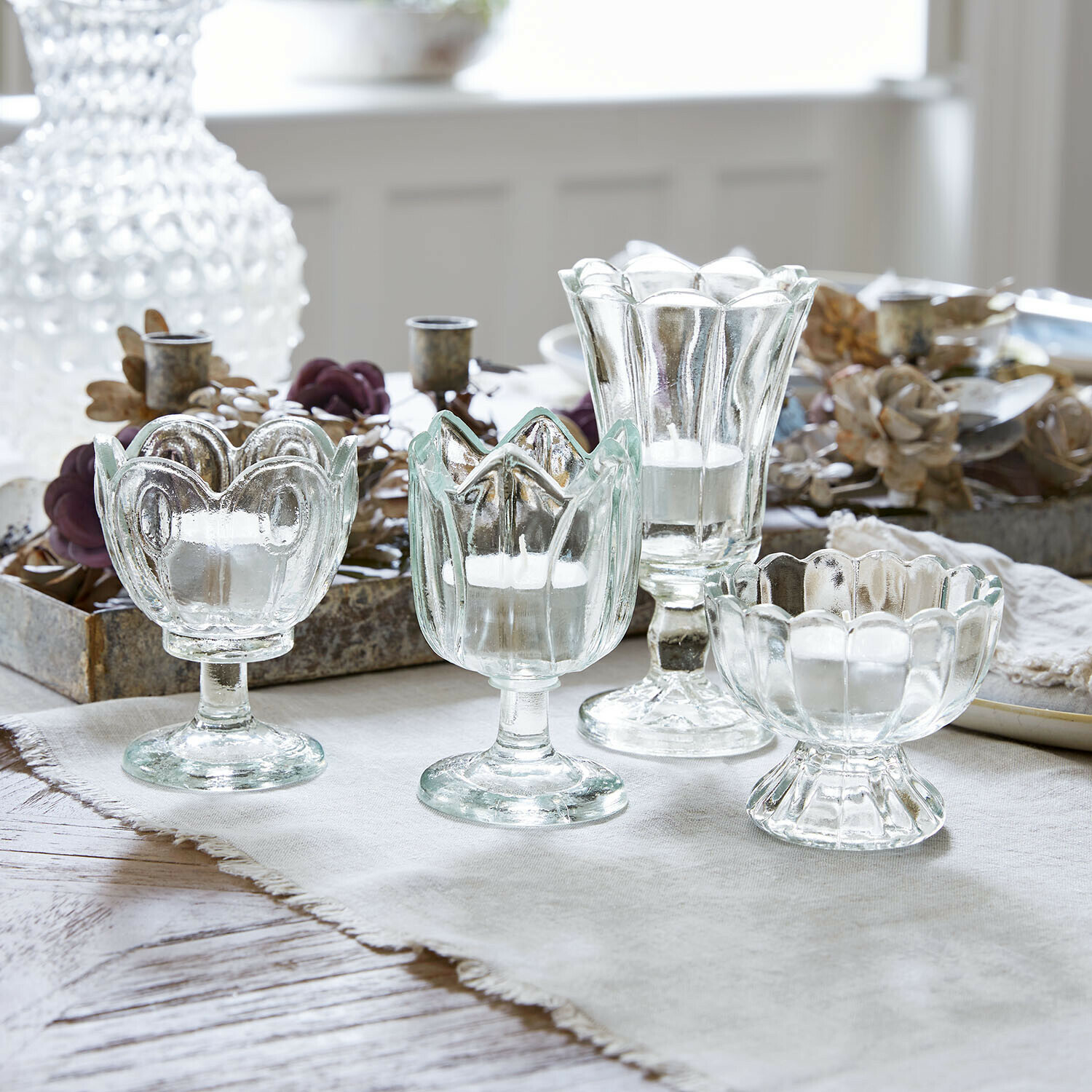 Lot de 4 photophores Amisette
