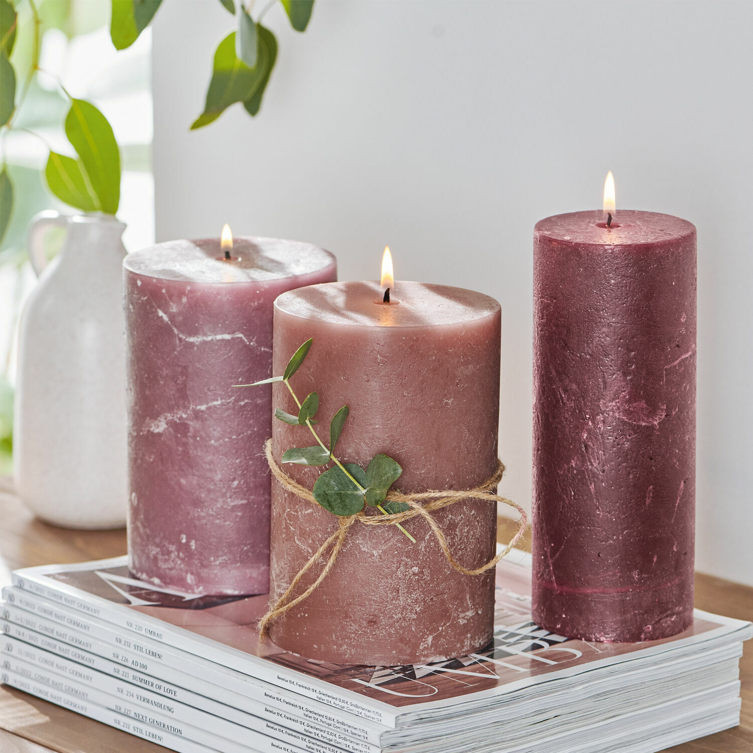 Lot de 3 bougies Salis