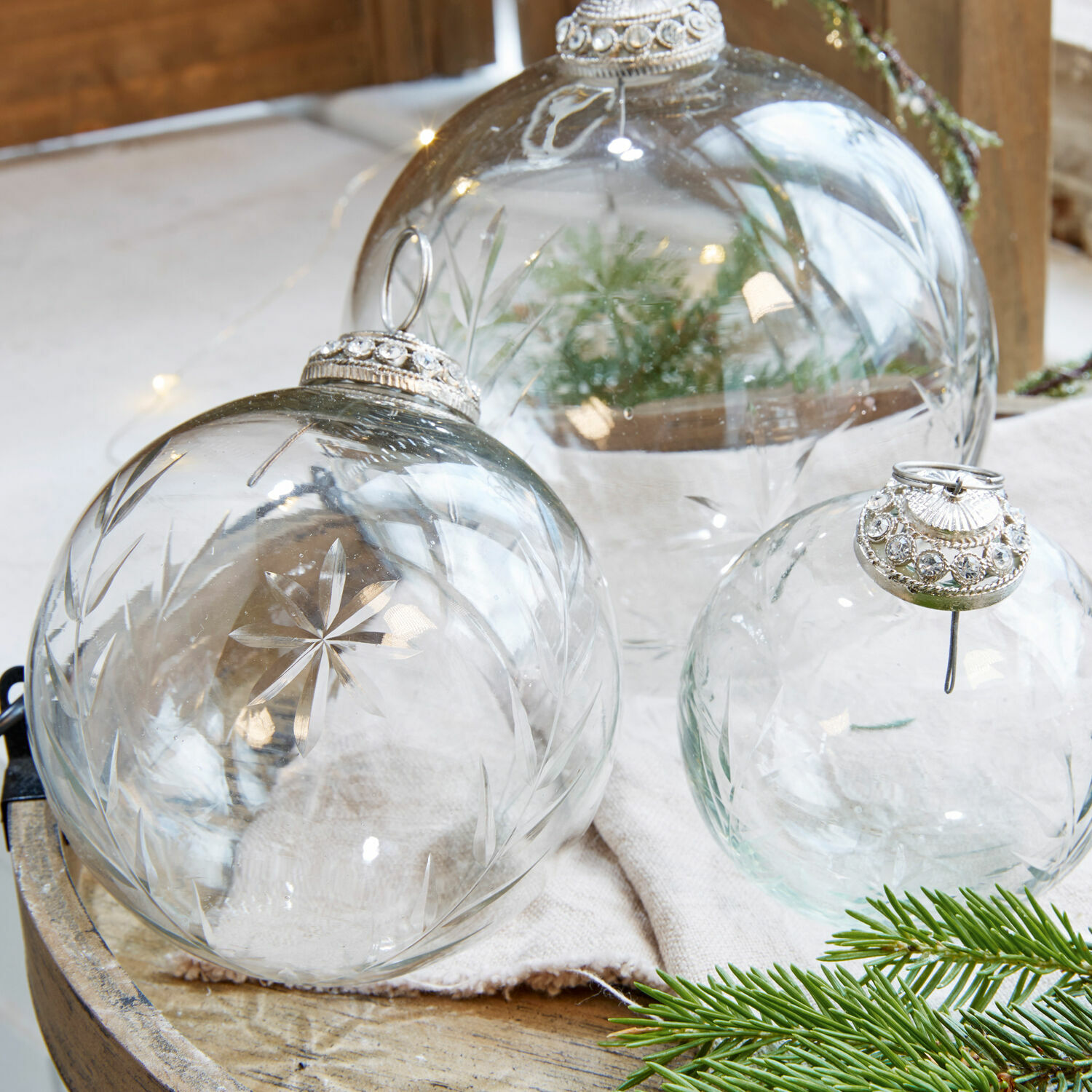 Lot de 8 décorations de Noël Glaster