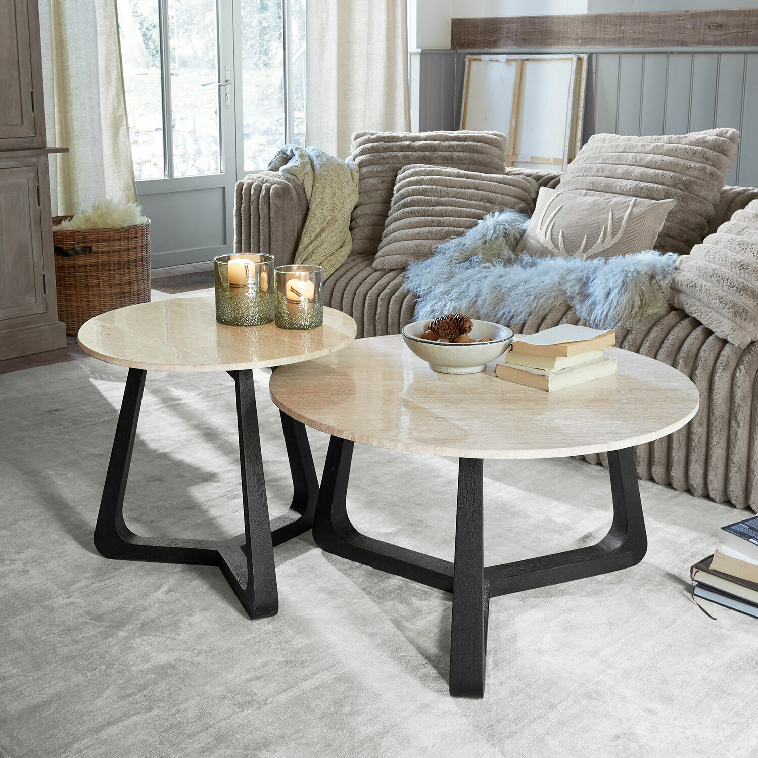 Lot de 2 tables basses Tressane