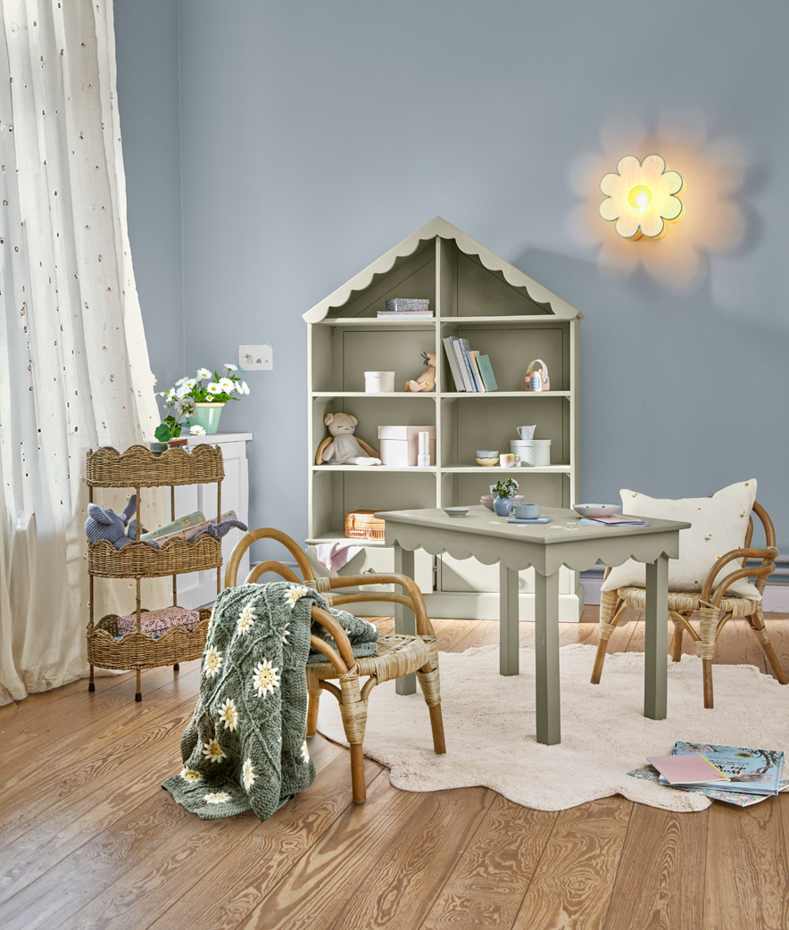 Chambre d’enfant vert tendre