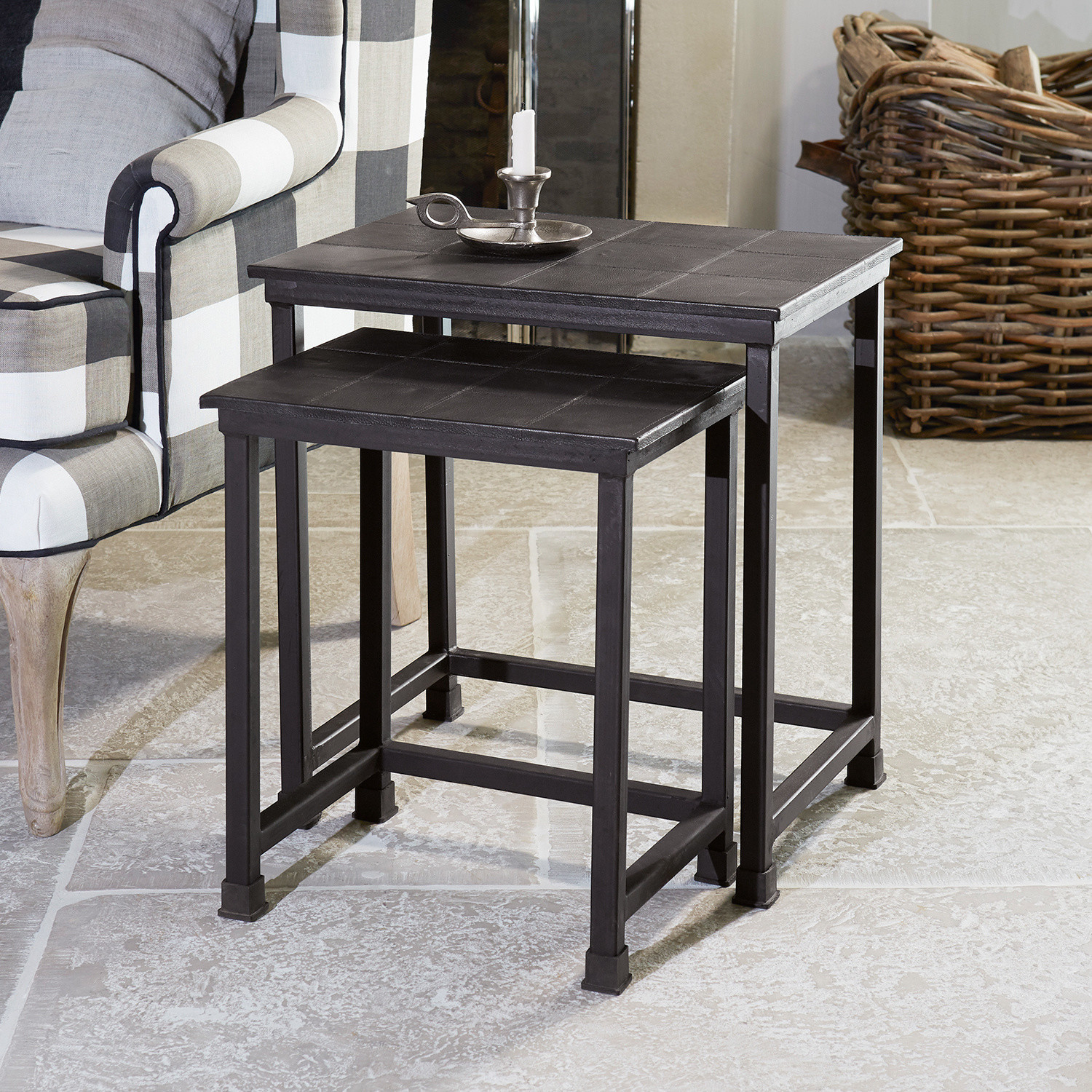 Lot de 2 tables d'appoint Blackville