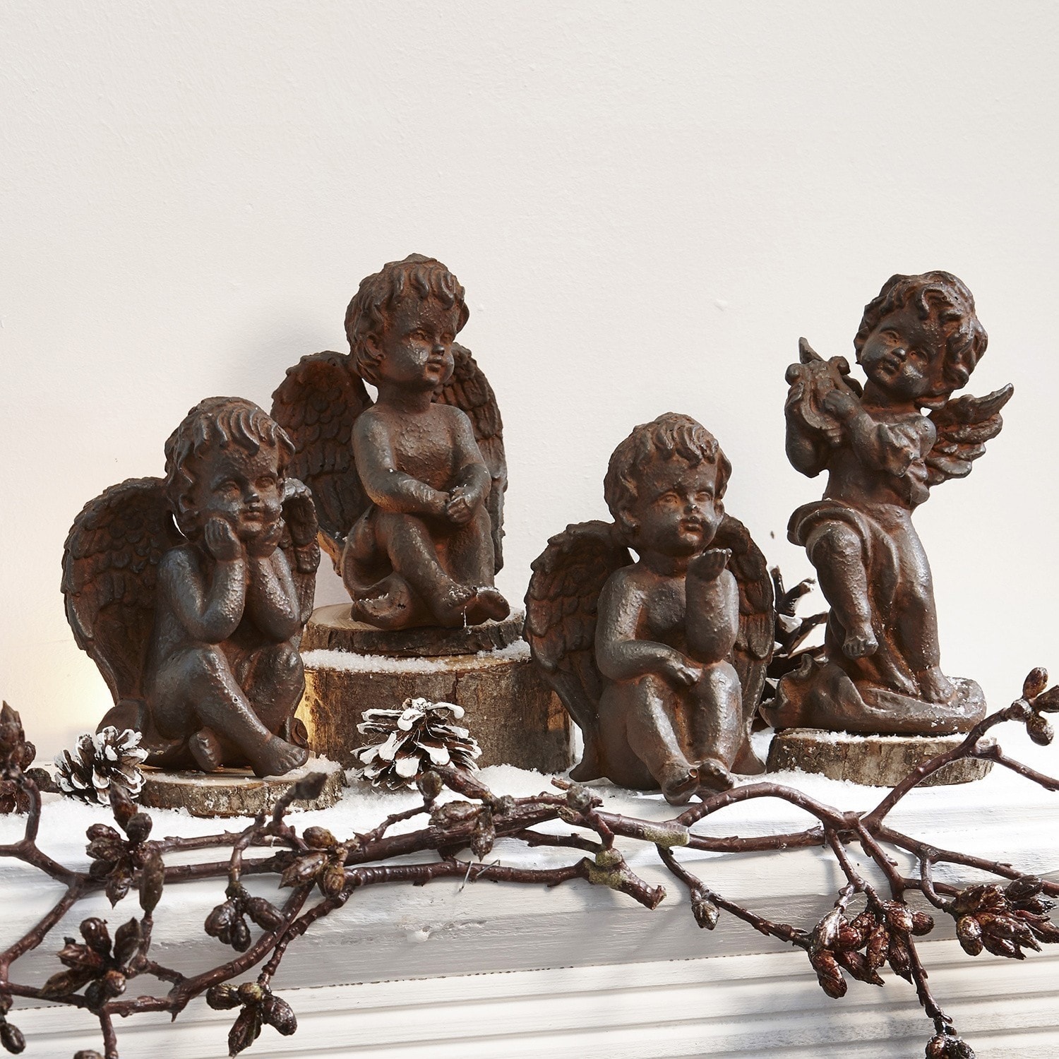 Lot de 4 anges Memsie
