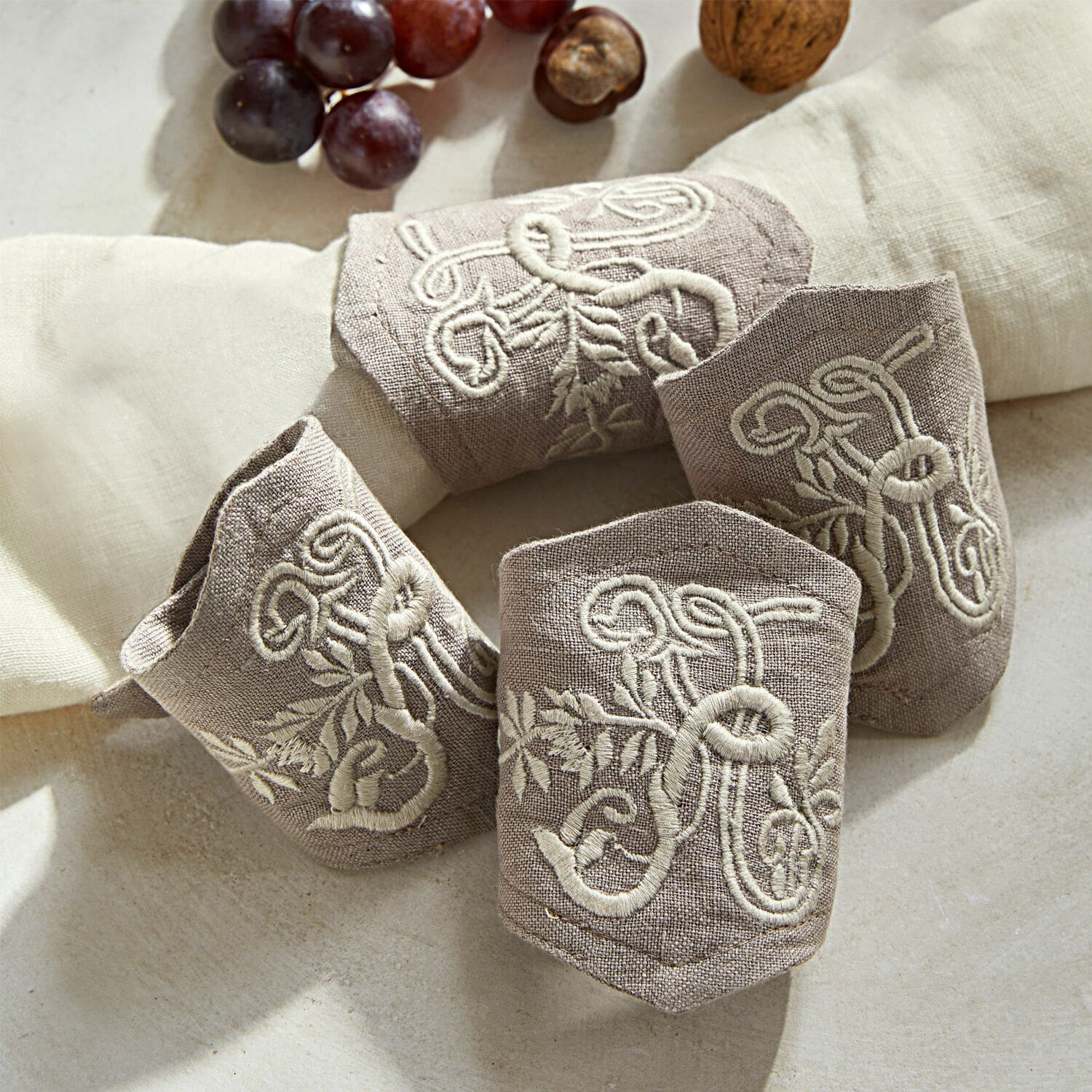 Lot de 4 ronds de serviettes Ashley