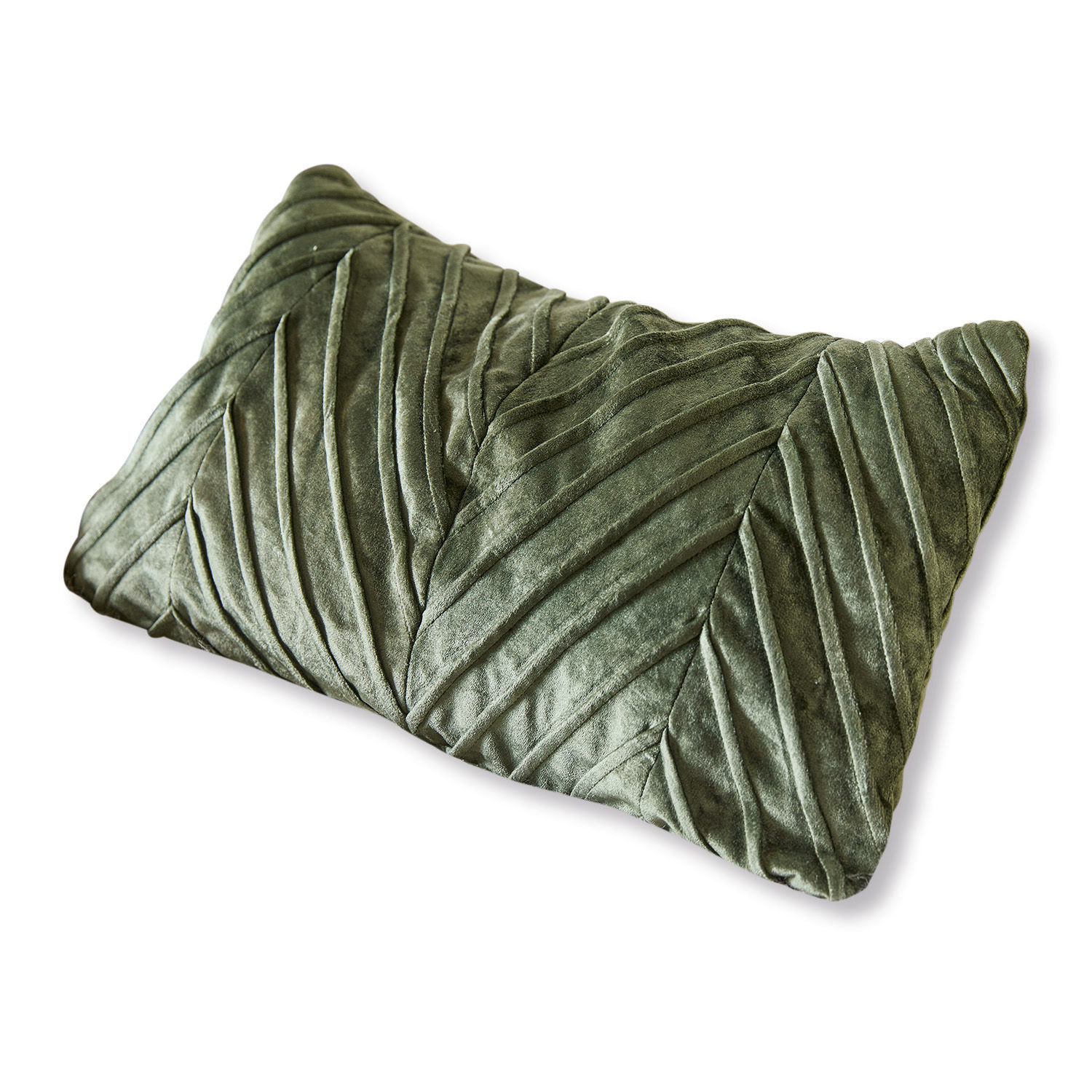 Housse de coussin Maillane Coussin décoratif vert en velours avec motif géométrique et tissu doux pour salon moderne