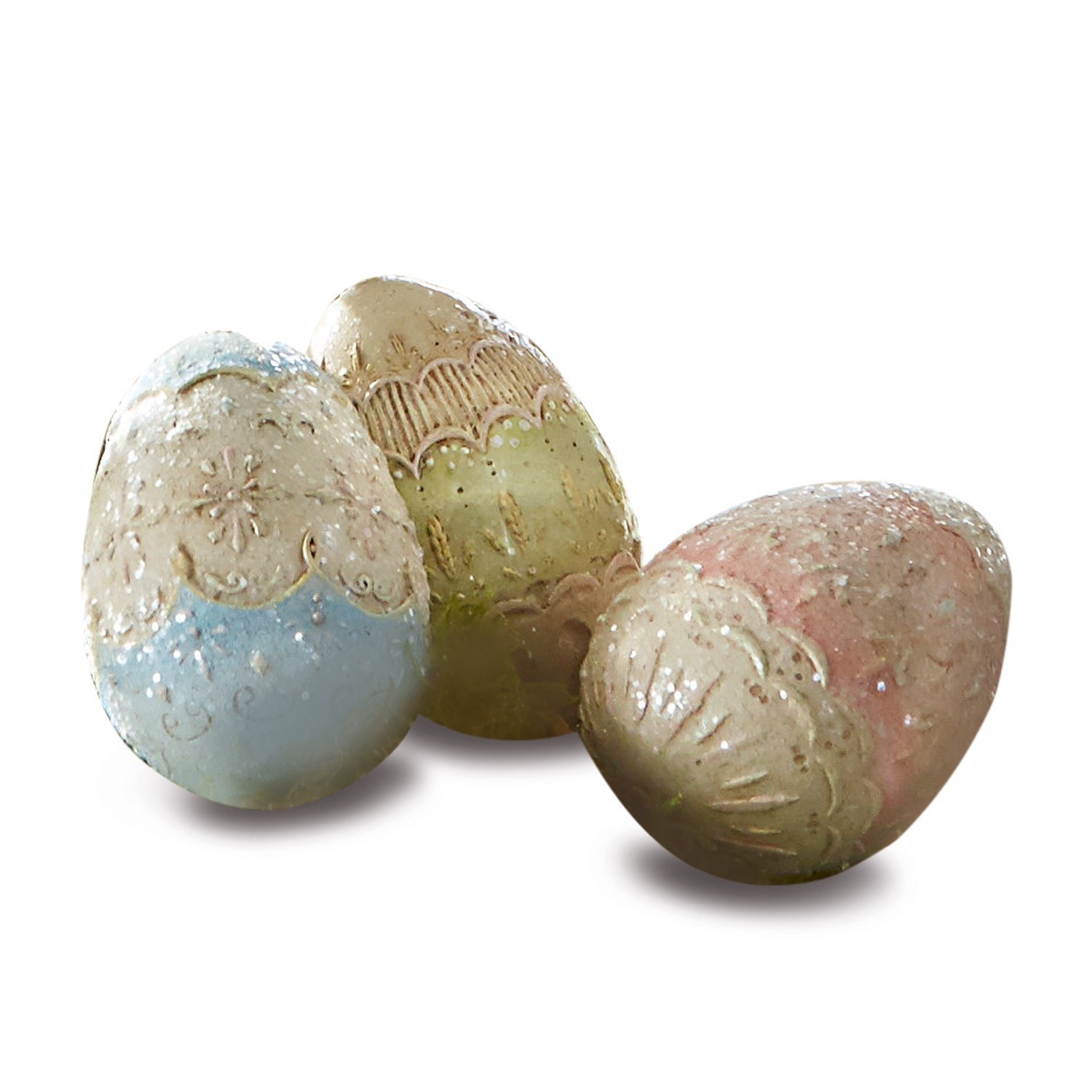 Lot de 3 œufs de Pâques Minou
