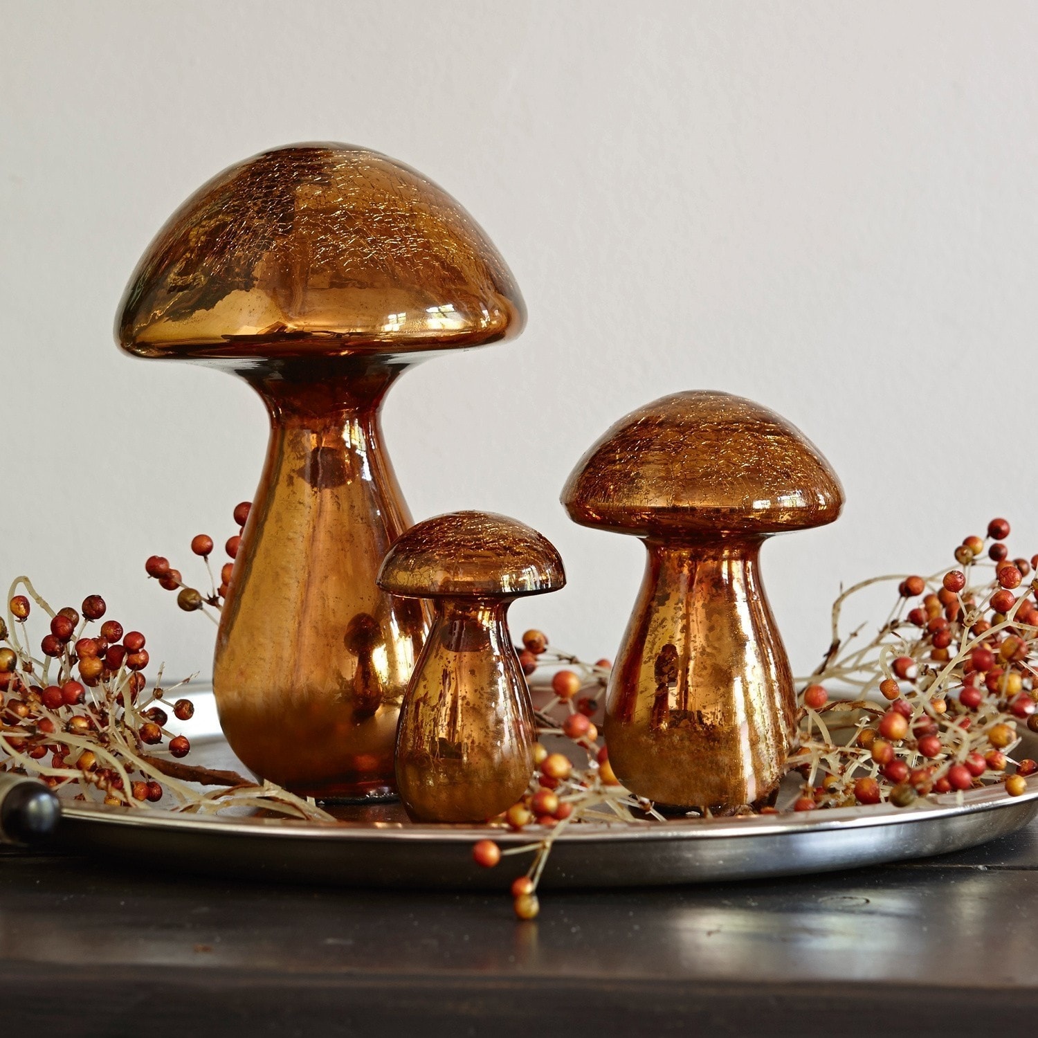 Lot de 3 décorations champignon Mushrooms