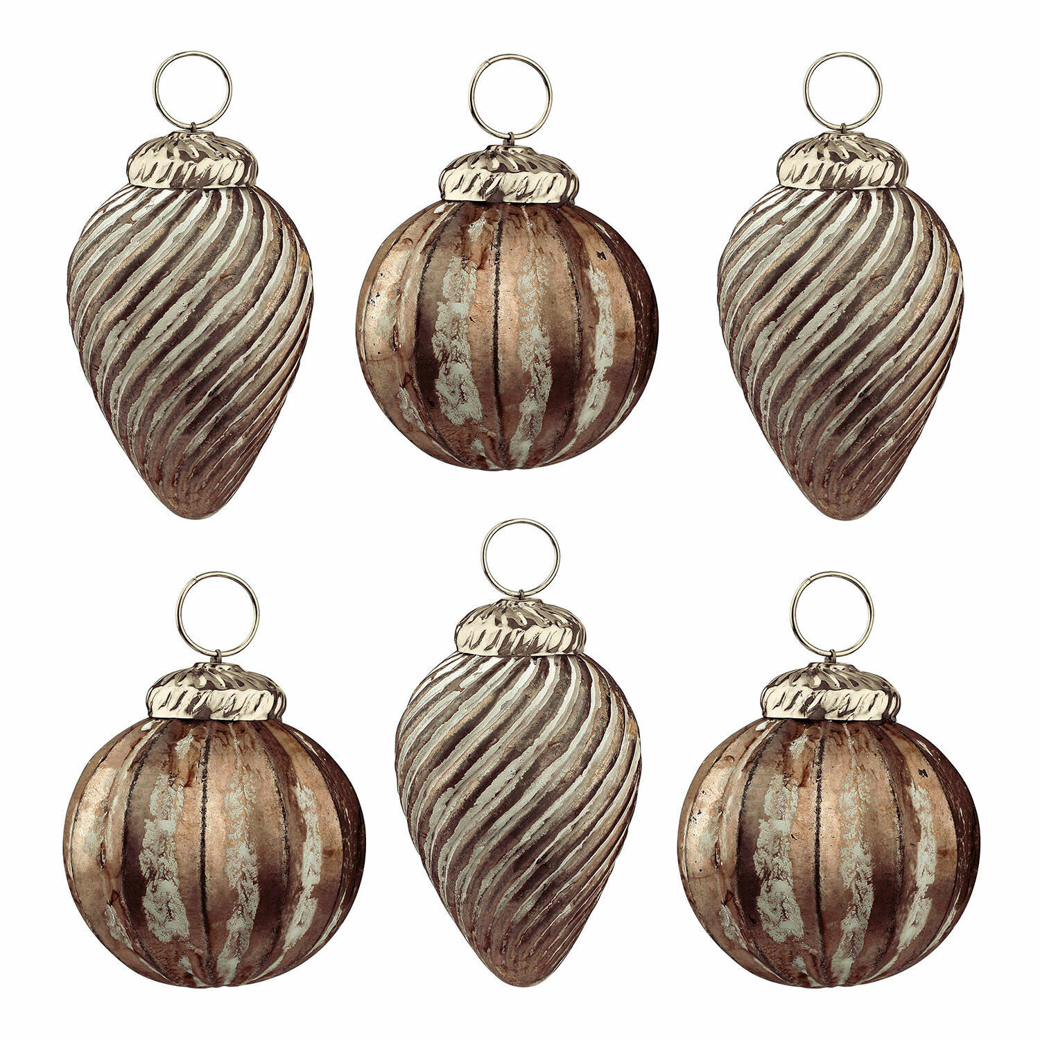 Lot de 6 décorations de Noël Miras