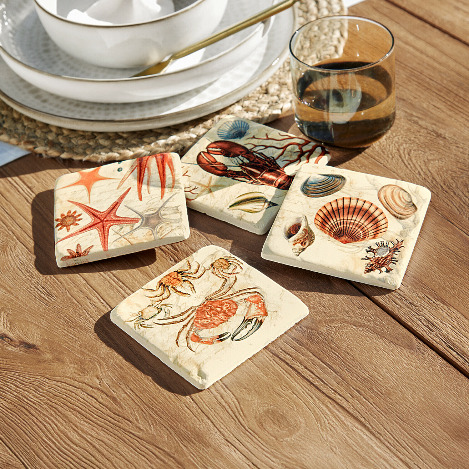 Lot de 4 dessous de verres Celorin
