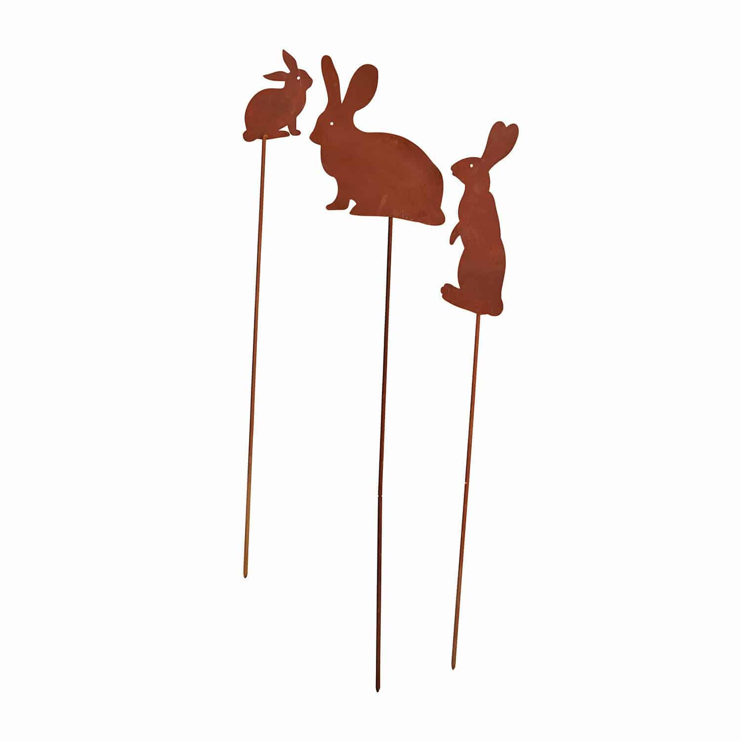 Lot de 3 lapins décoratifs Silters