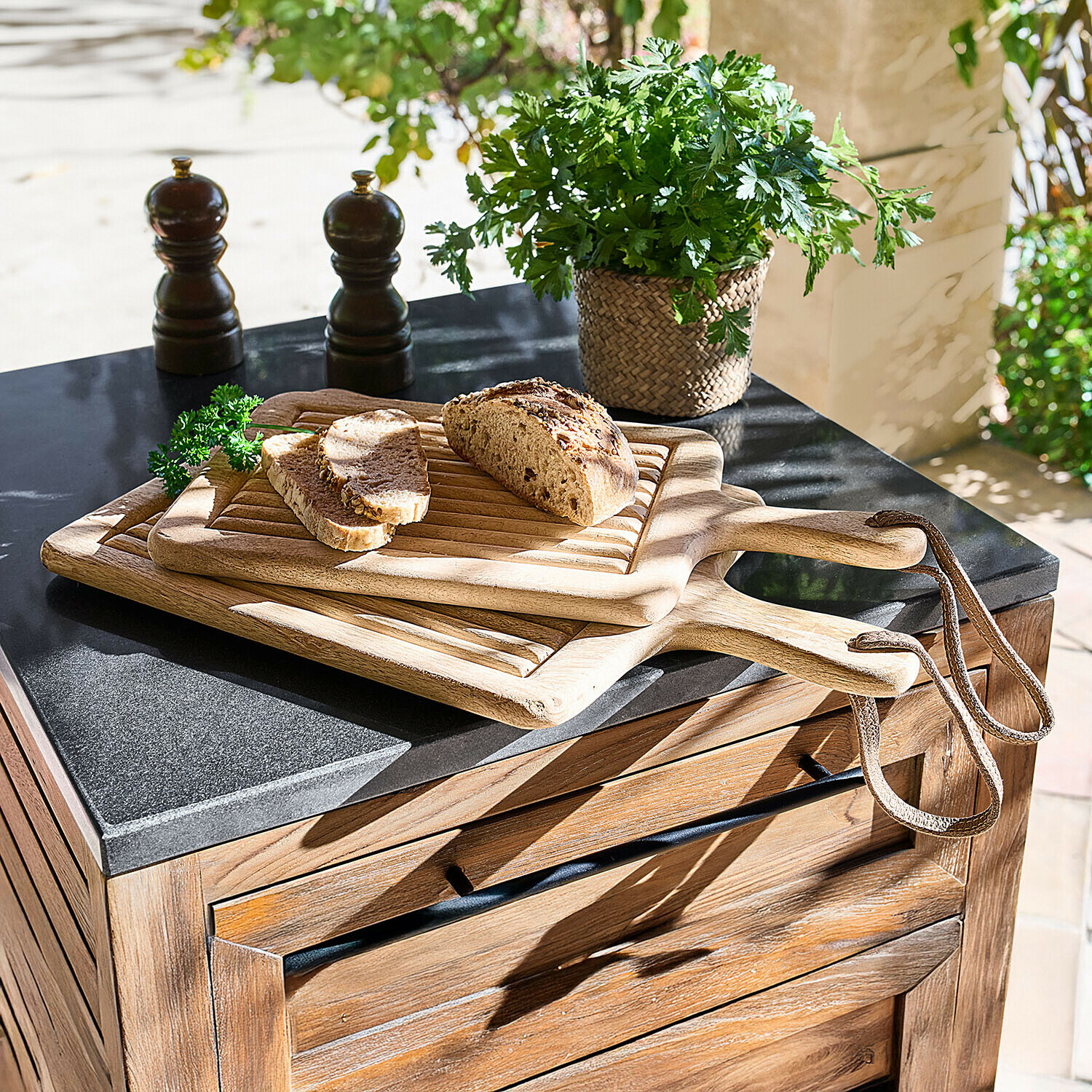 Lot de 2 planches en bois Vianzo