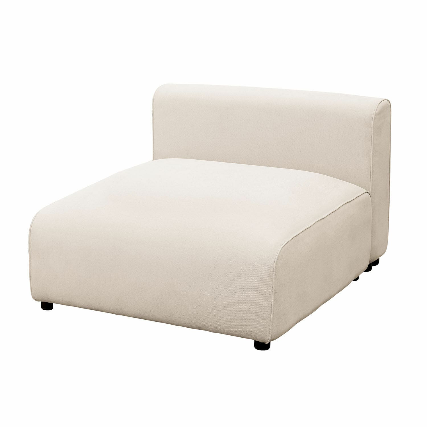 Canapé modulable Vézère Fauteuil modulaire beige en tissu moderne, parfait pour salon et décoration intérieure