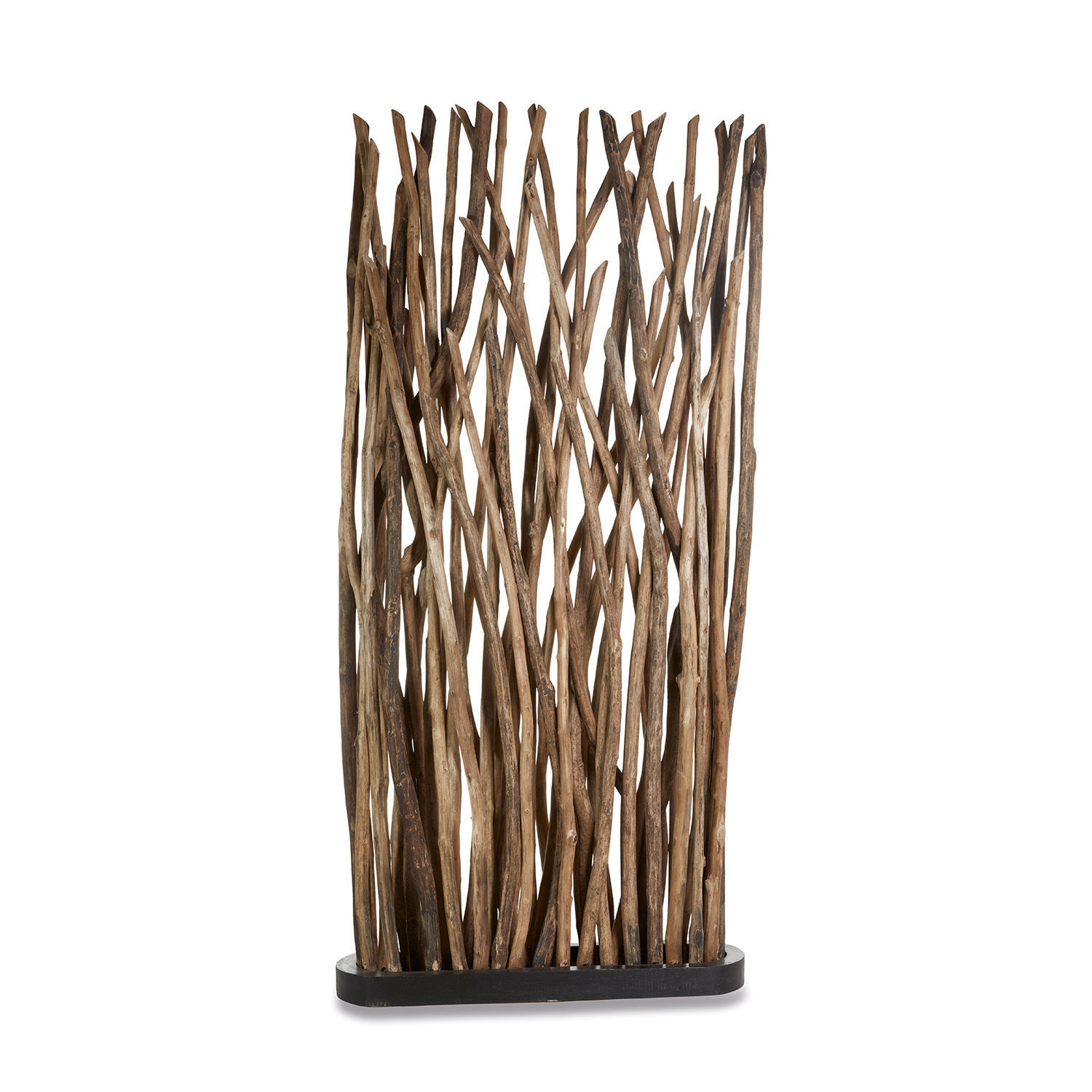 Paravent Woody Paravent décoratif en bois naturel brun pour intérieur et jardin, design rustique