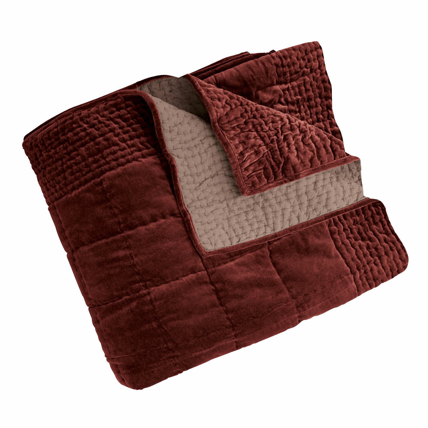 rouge Plaid matelassé rouge Arasta en tissu doux, parfait pour décorer et réchauffer votre intérieur