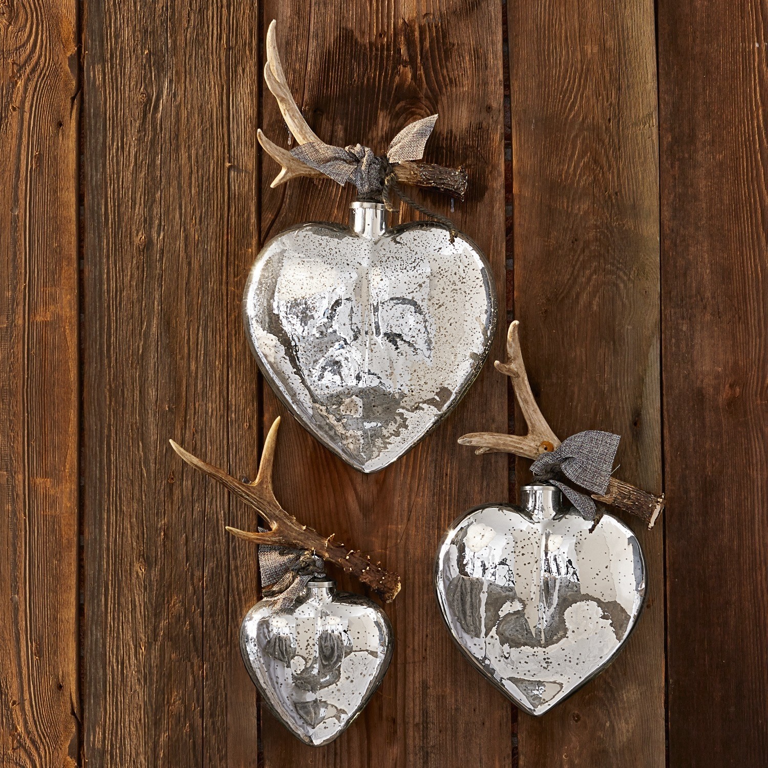 Lot de 3 décorations de Noël de bon coeur