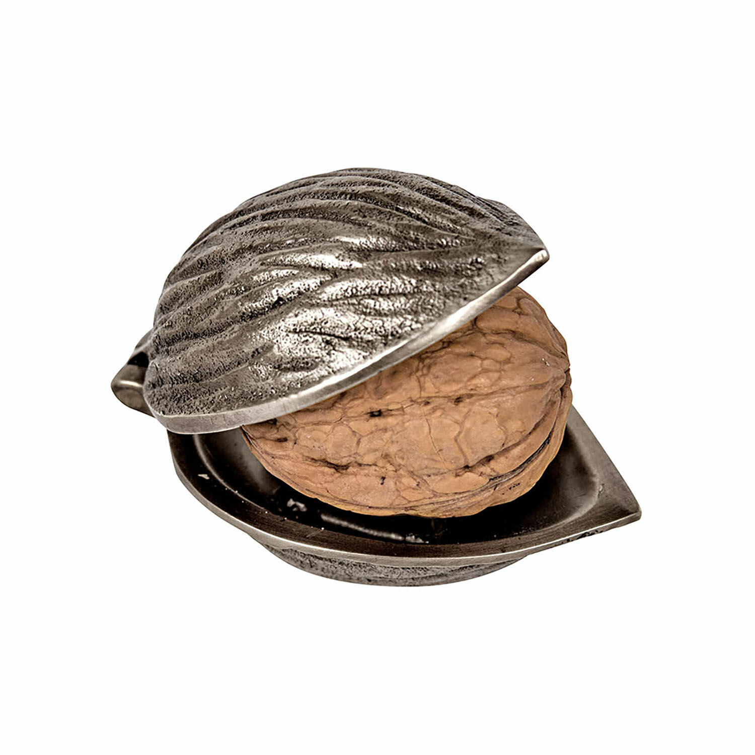argenté vieilli Casse-noix Swansea en métal couleur argent antique, outil pratique et décoratif pour la cuisine