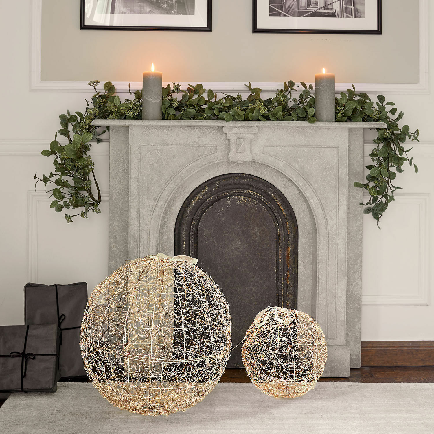 Lot de 2 boules LED Ambertin