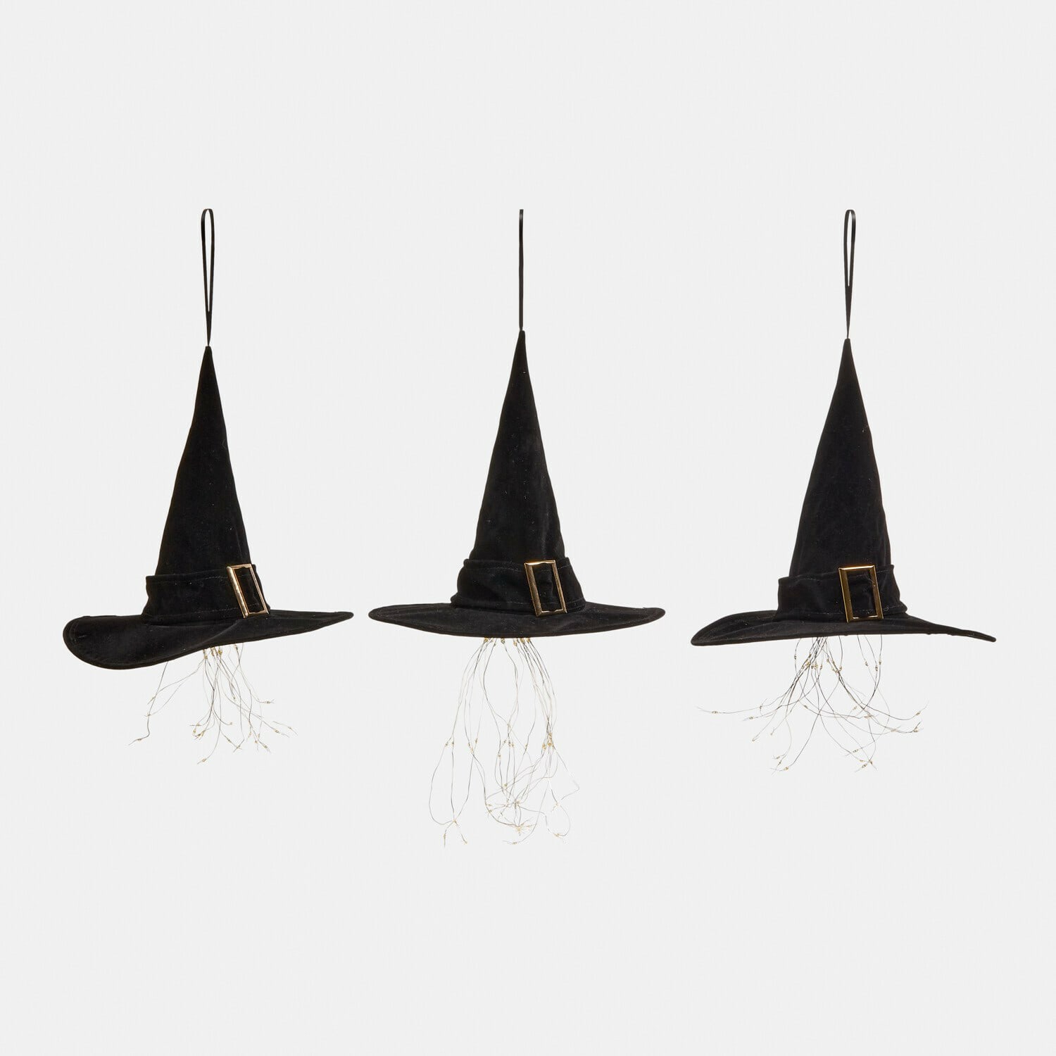 Lot de 3 chapeaux décoratifs à LED Elarwyn