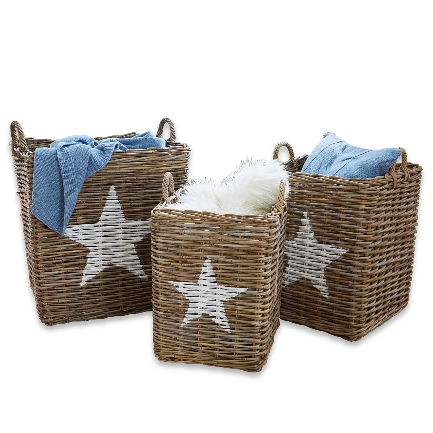 Lot de 3 paniers Moriches