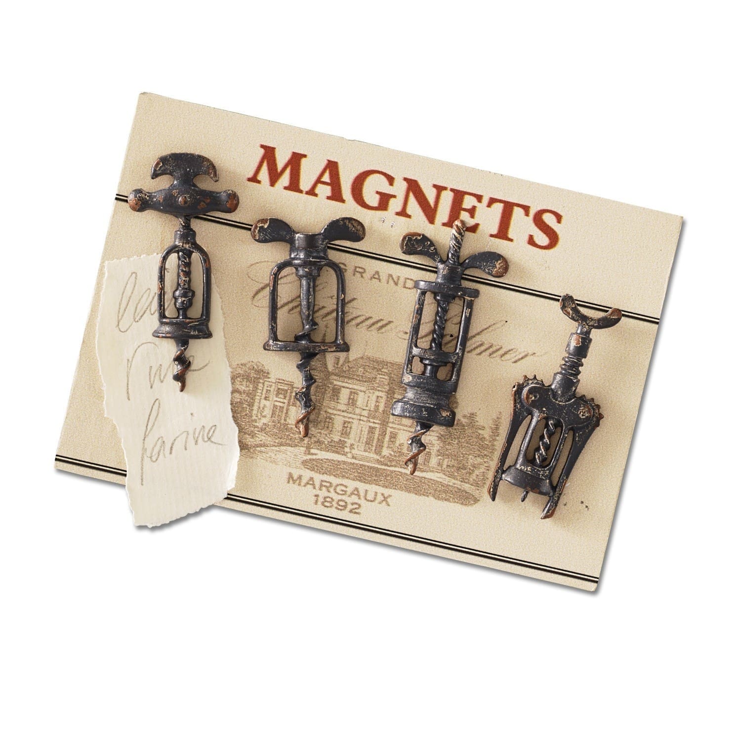 Lot de 4 aimants Corkscrew