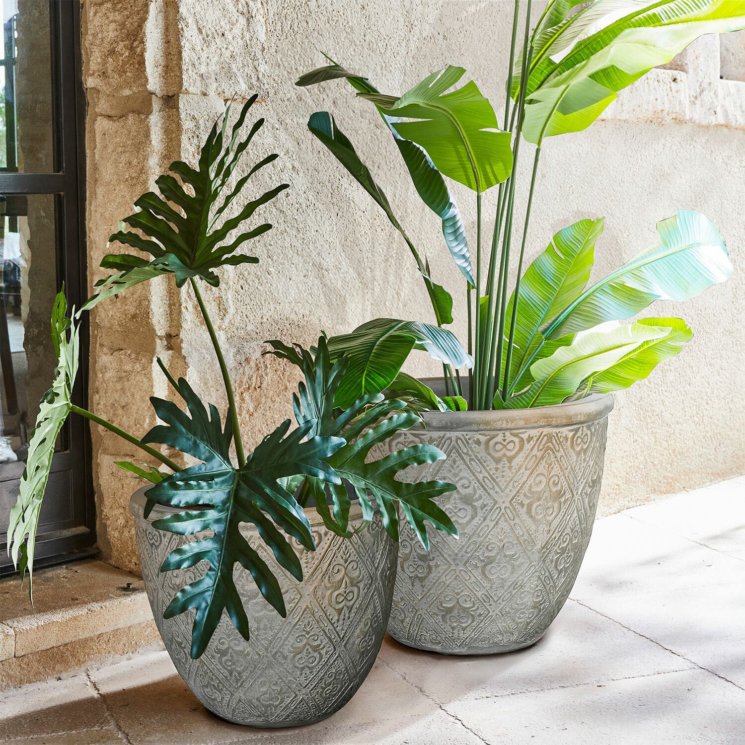 Lot de 2 cache-pots Malouris