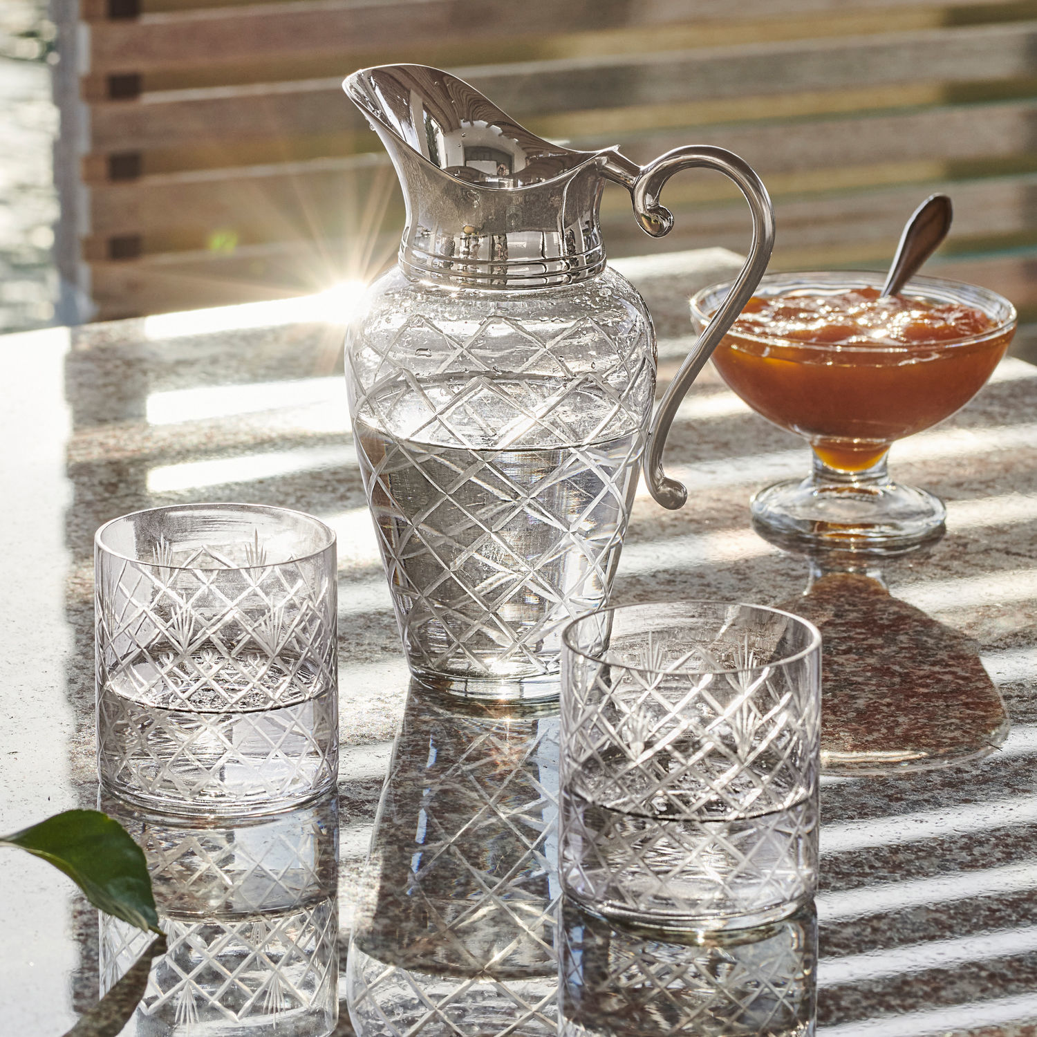 Carafe avec verres Roseline