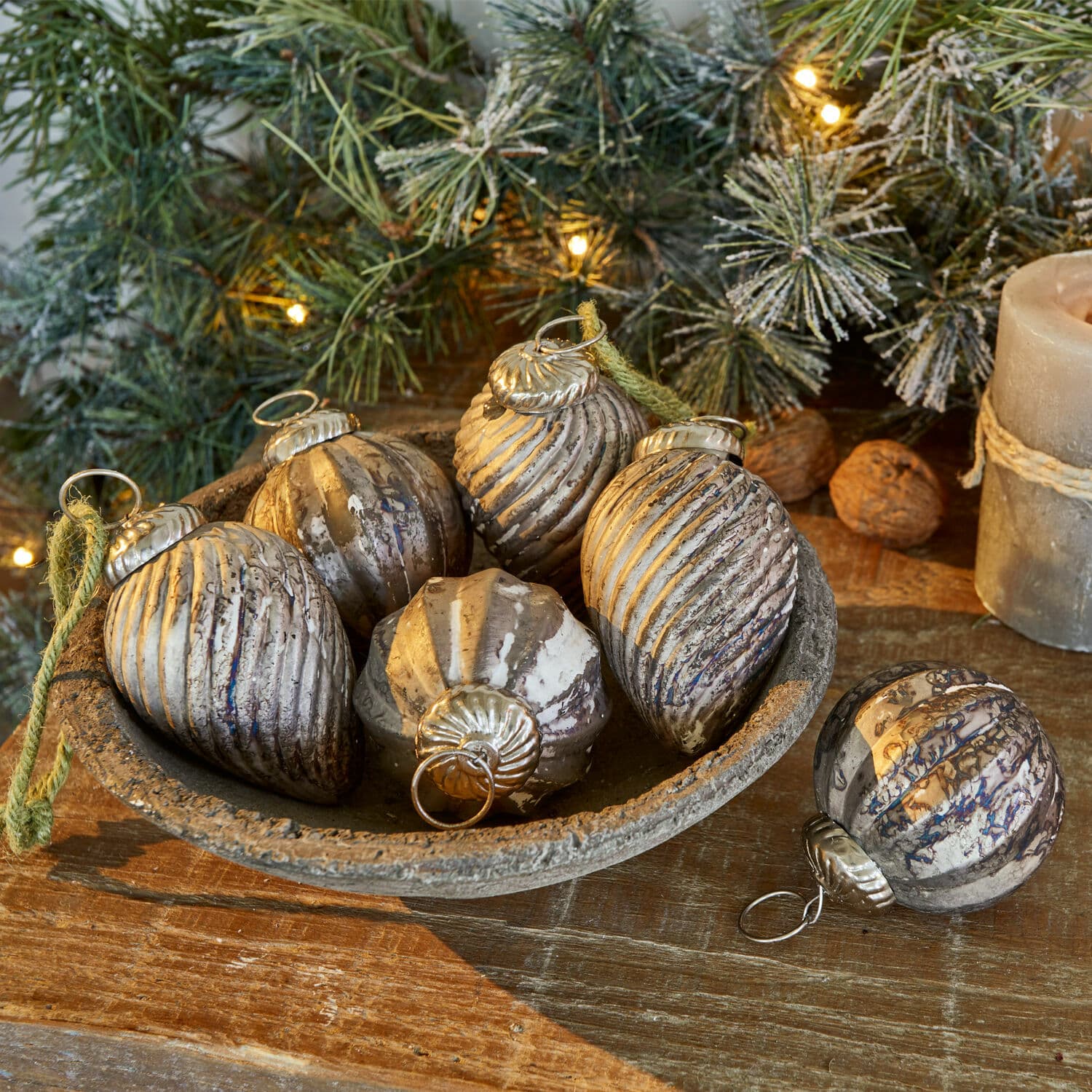 Lot de 6 décorations de Noël Miras