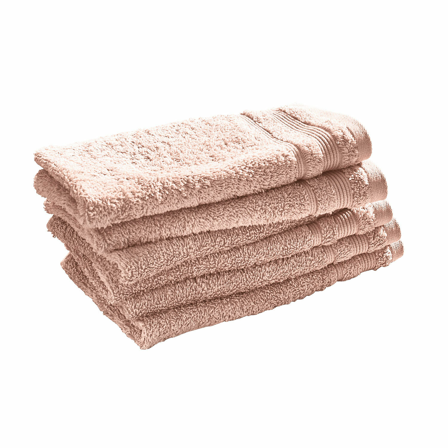 terre cuite Lot de 6 serviettes d'invités Bourogne en coton terracotta doux, parfait pour la salle de bain