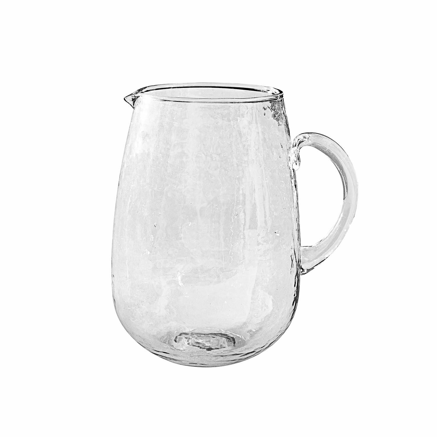 Pichet Rezay Carafe en verre transparent avec anse et bec verseur pour boissons, verre clair