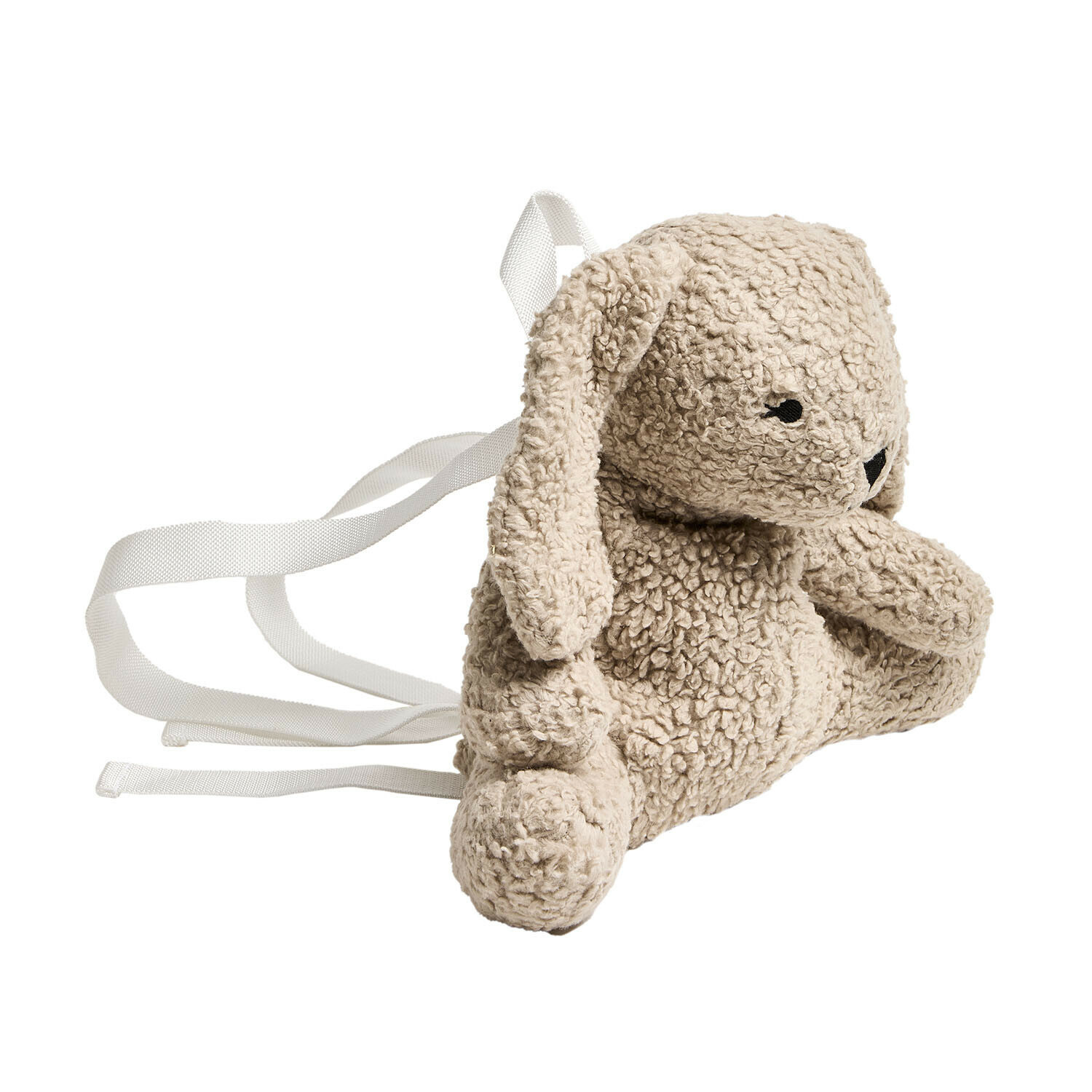 Sac à dos pour lapin Fluffernap Sac à dos enfant en forme de lapin en peluche beige doux, parfait pour transporter des jouets