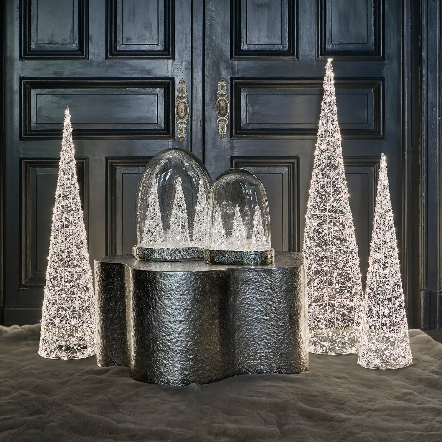 Lot de 6 sapins à LED Féelisse