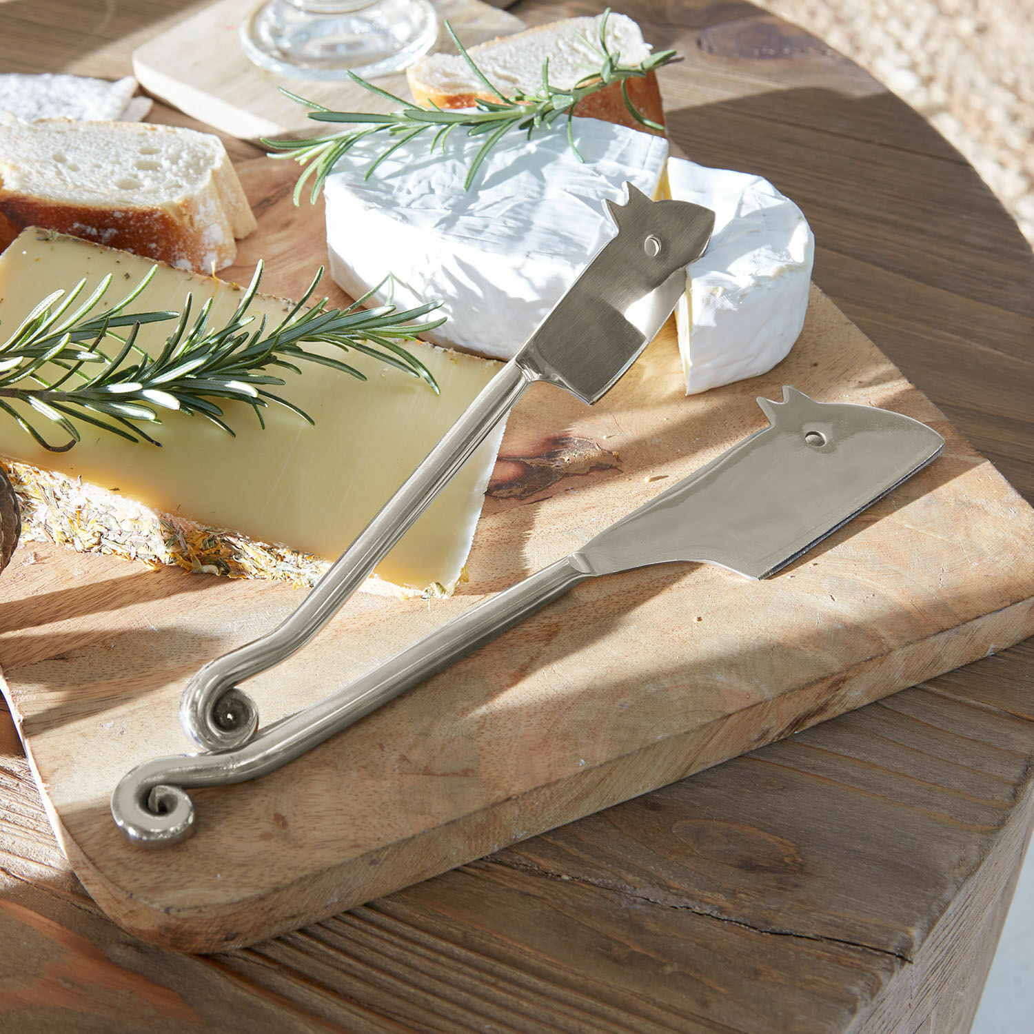Lot de 2 couteaux à fromage Hadley
