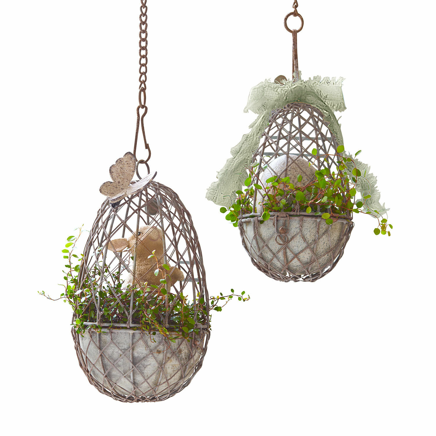 Lot de 2 cages à oiseaux décoratives Eralin