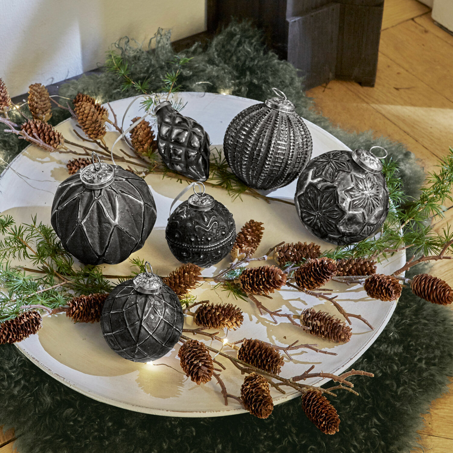 Lot de 6 décorations de Noël Villeurs
