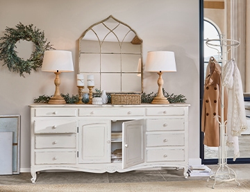 En blanc shabby chic