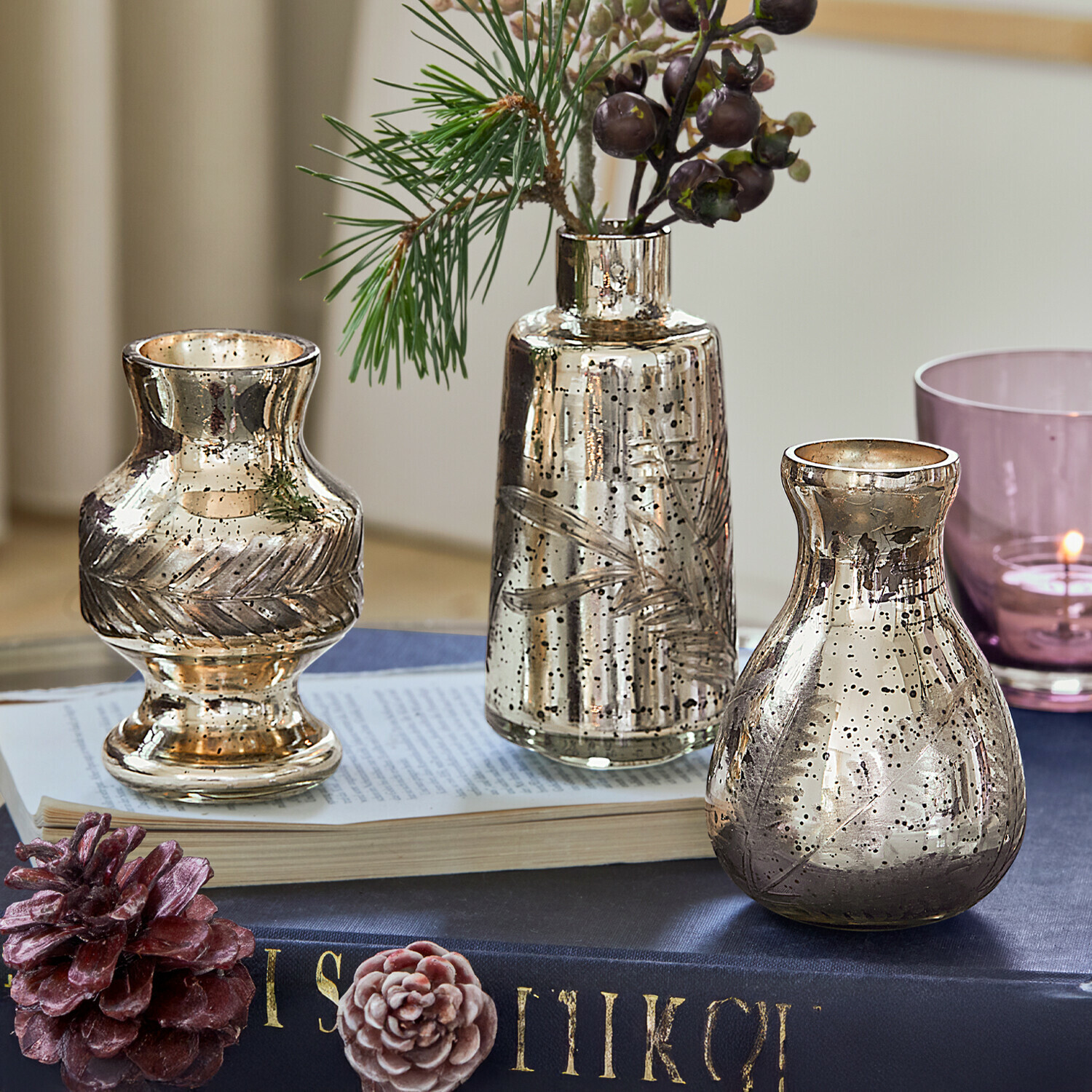 Lot de 3 vases Briolique
