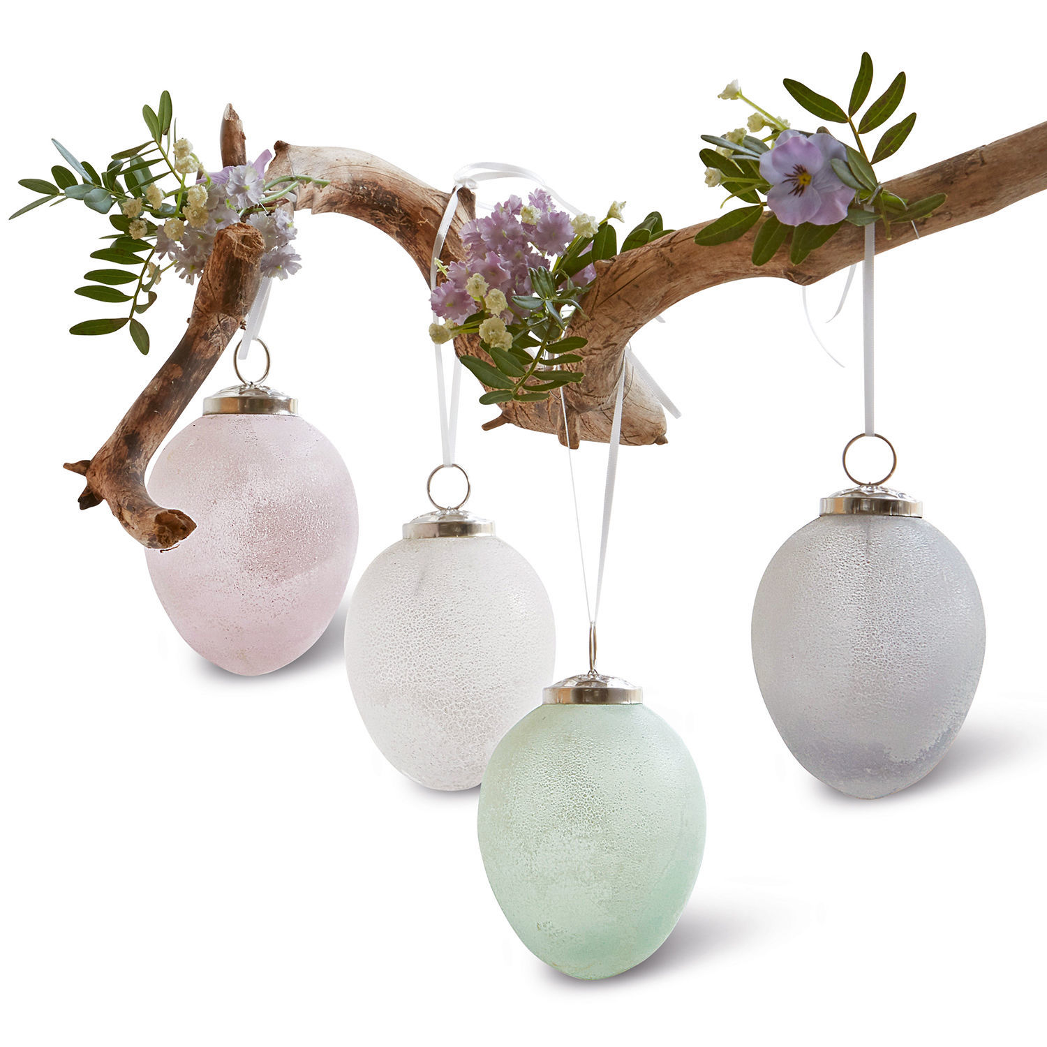 Lot de 4 œufs de Pâques Marble