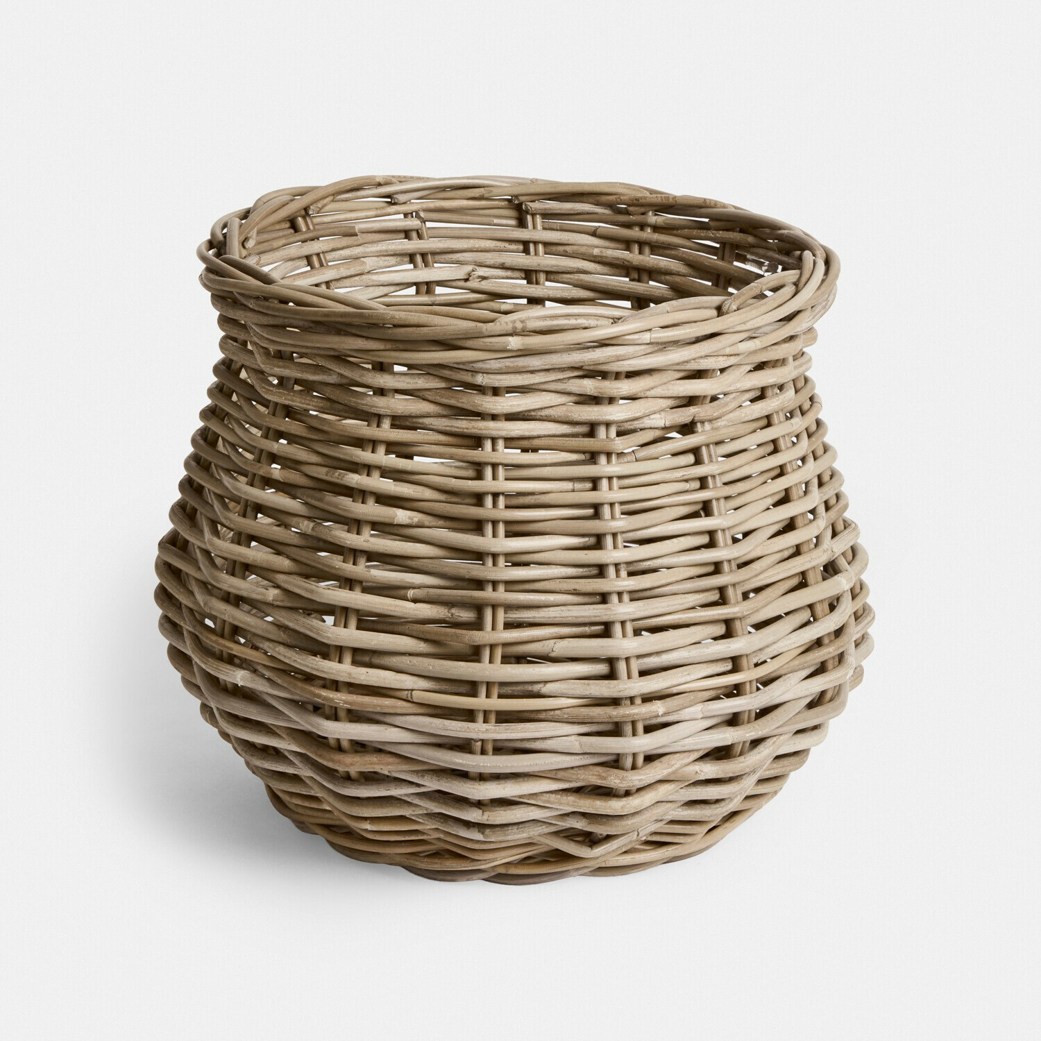 Panier Elvendia Panier rond en osier beige naturel, parfait pour le rangement et la décoration intérieure