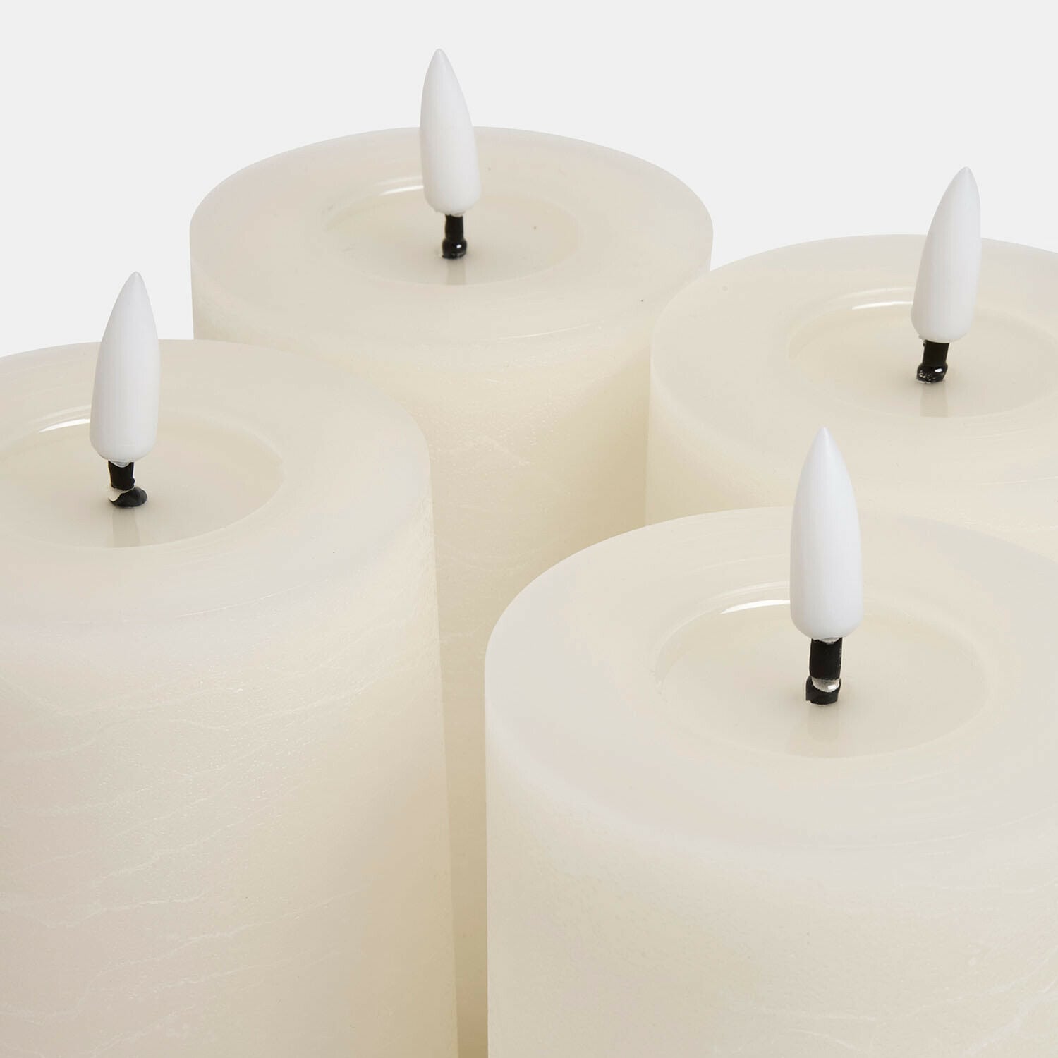 Lot de 4 bougies cylindriques à LED Rimfalla