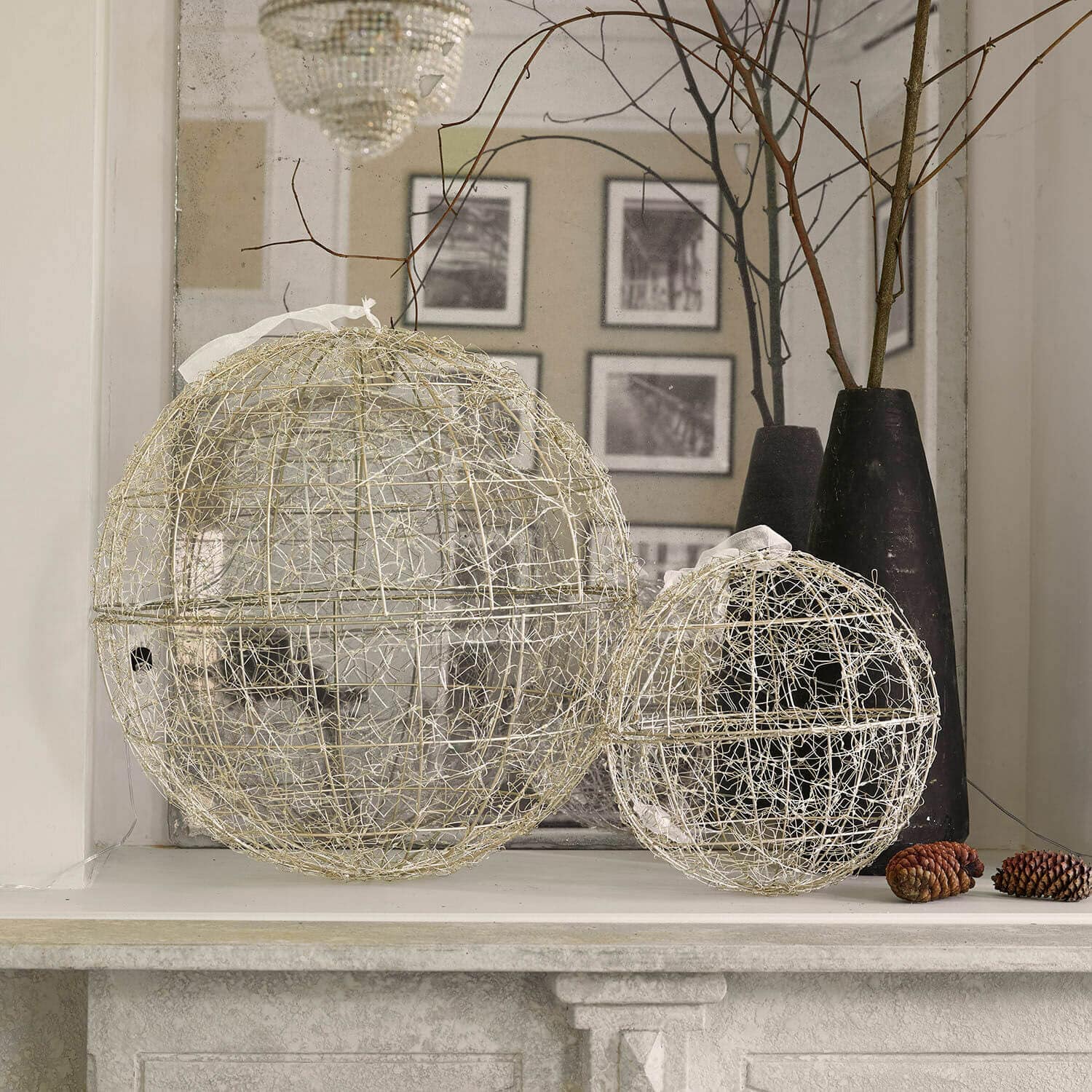 Lot de 2 boules LED Ambertin