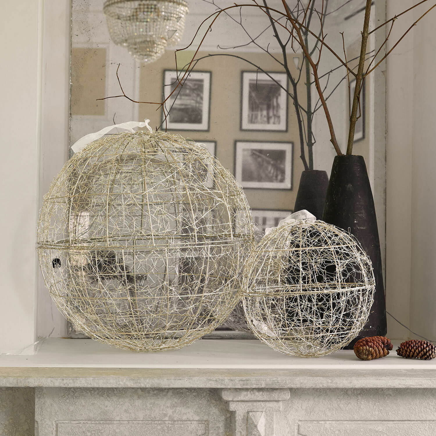 Lot de 2 boules LED Ambertin