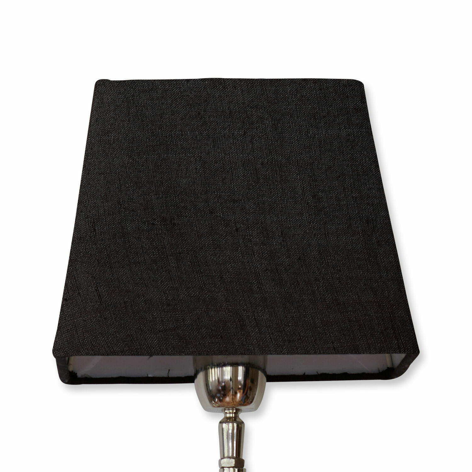 noir Abat-jour Linderas noir en tissu pour lampe de table, design moderne et forme simple