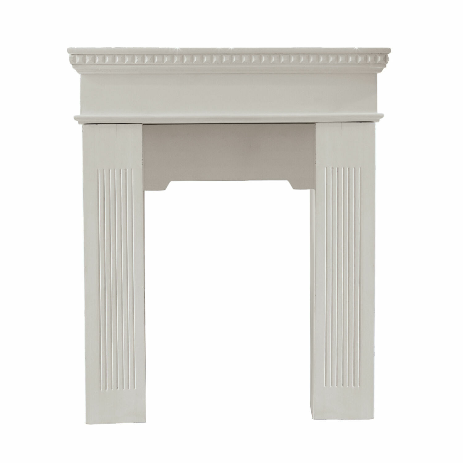 gris vieilli Console de cheminée Leesburg en bois couleur gris antique pour décoration intérieure