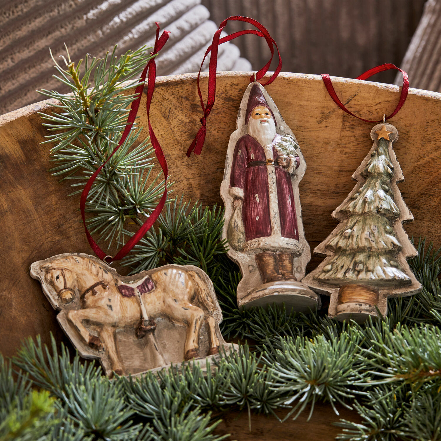 Lot de 3 décorations à suspendre Sartenja