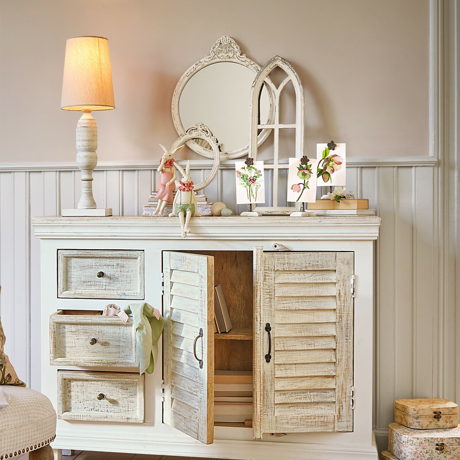 Lot de 2 lapins décoratifs Vent Élysien