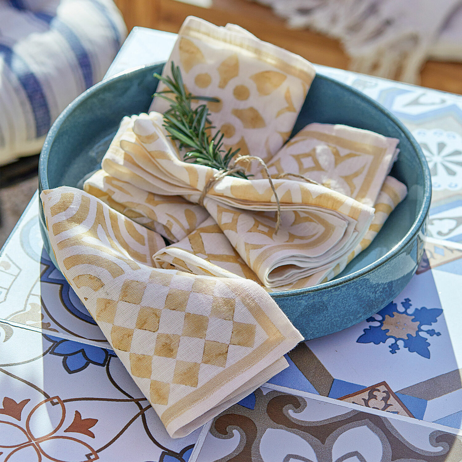 Lot de 4 serviettes Larvaux