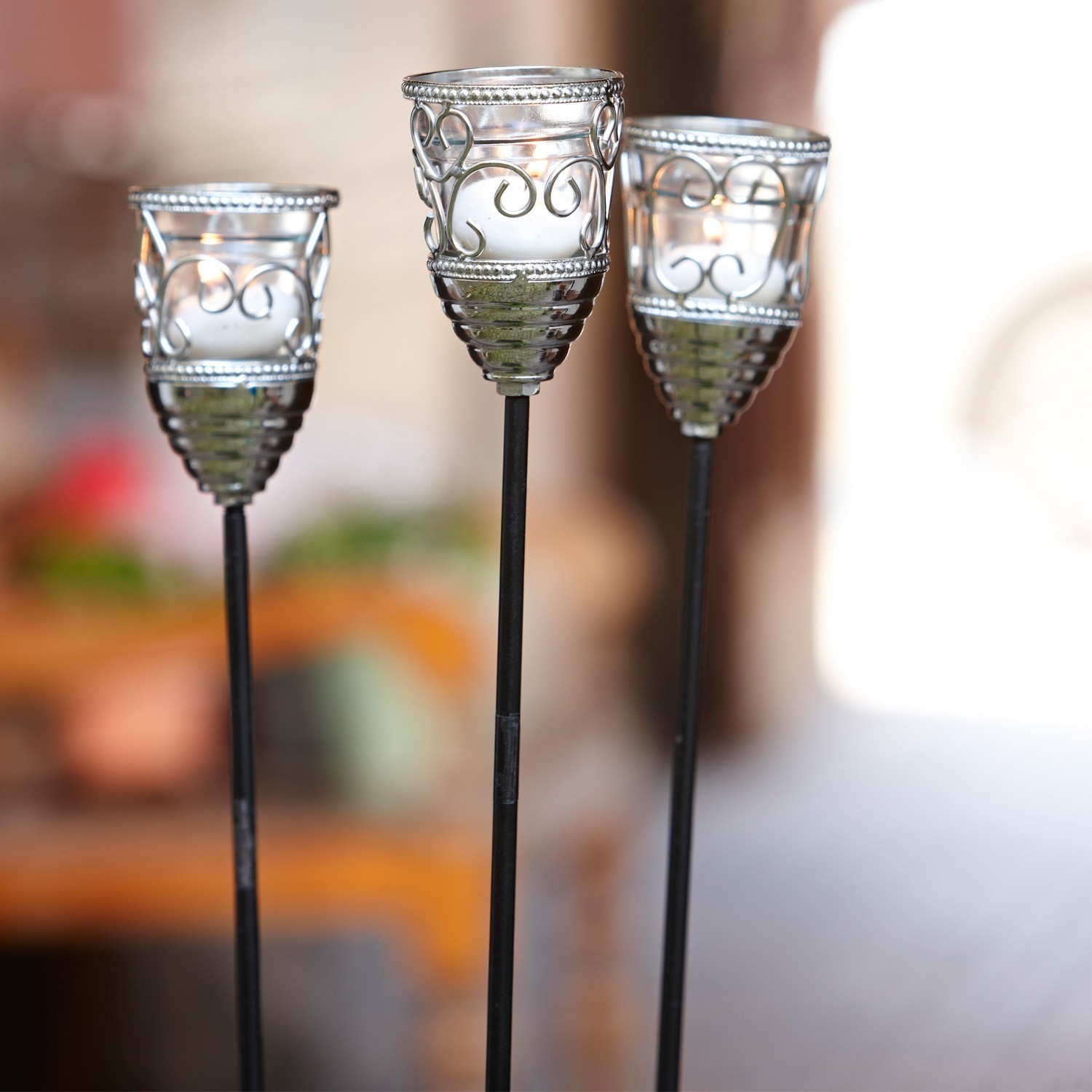 Lot de 3 photophores Tia