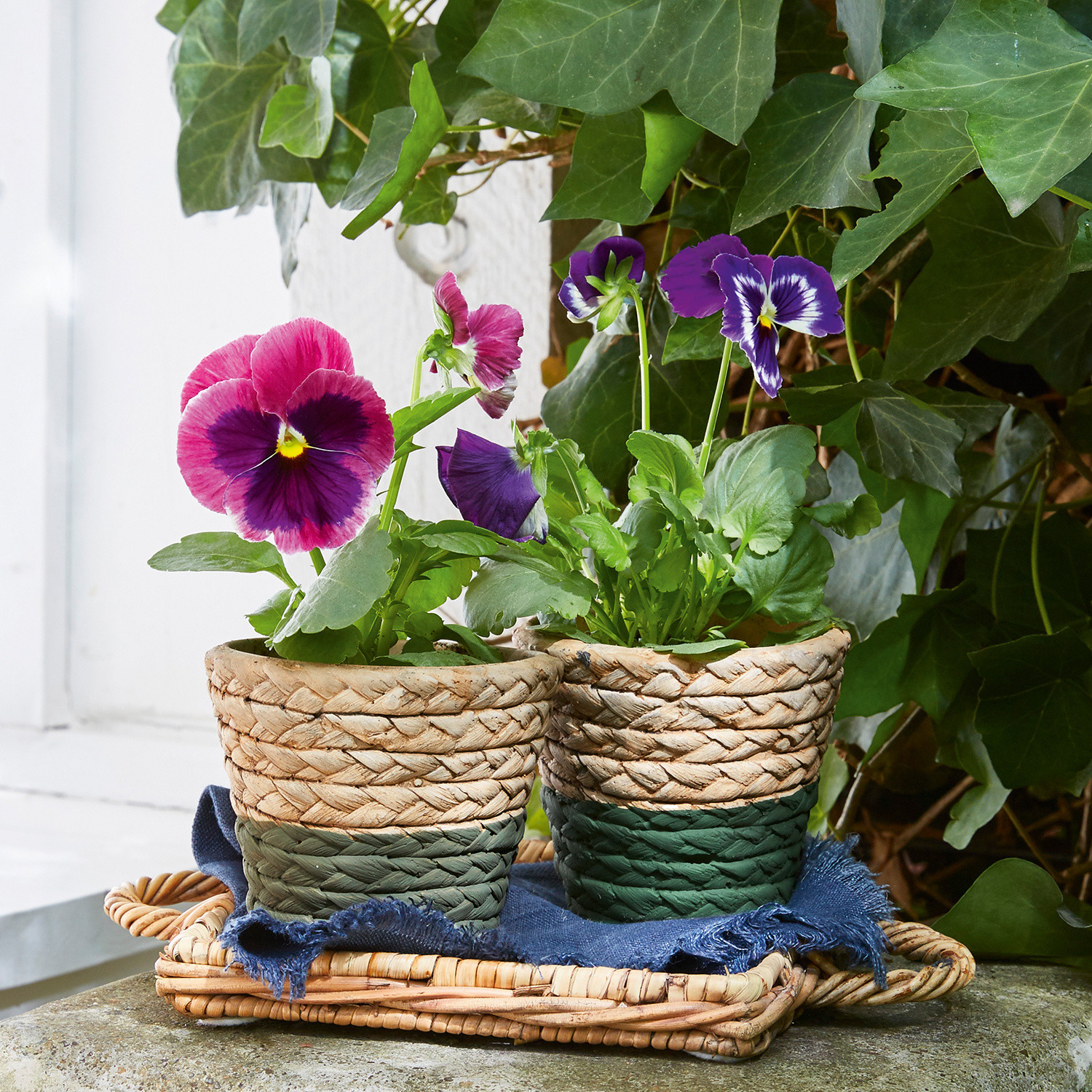 Lot de 2 cache-pots Manoel