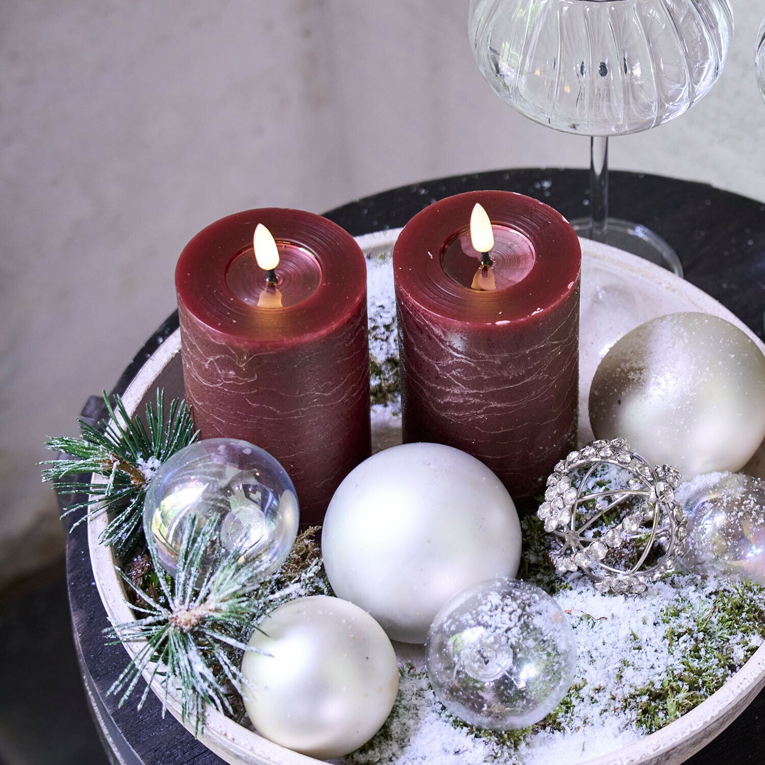 Lot de 4 bougies cylindriques à LED Rimfalla