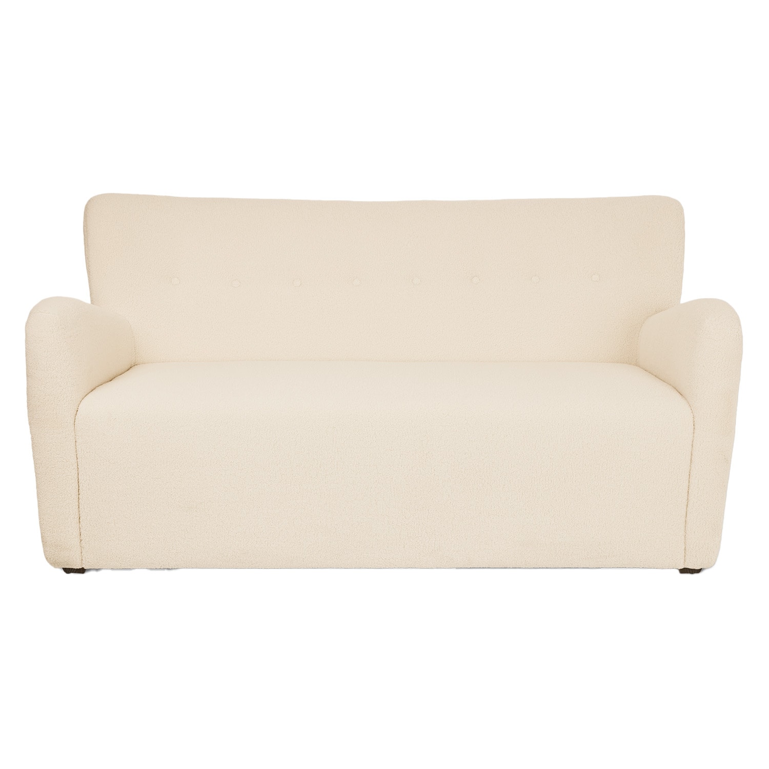 Canapé beige en tissu bouclé doux, canapé confortable pour salon, meuble moderne et élégant